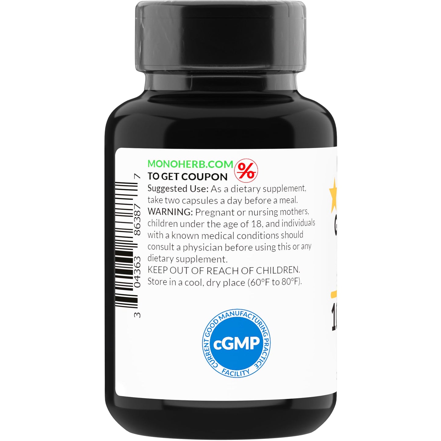 MONOHERB Grapefruit Seed Extract 1000 mg Capsule, 90 Count
