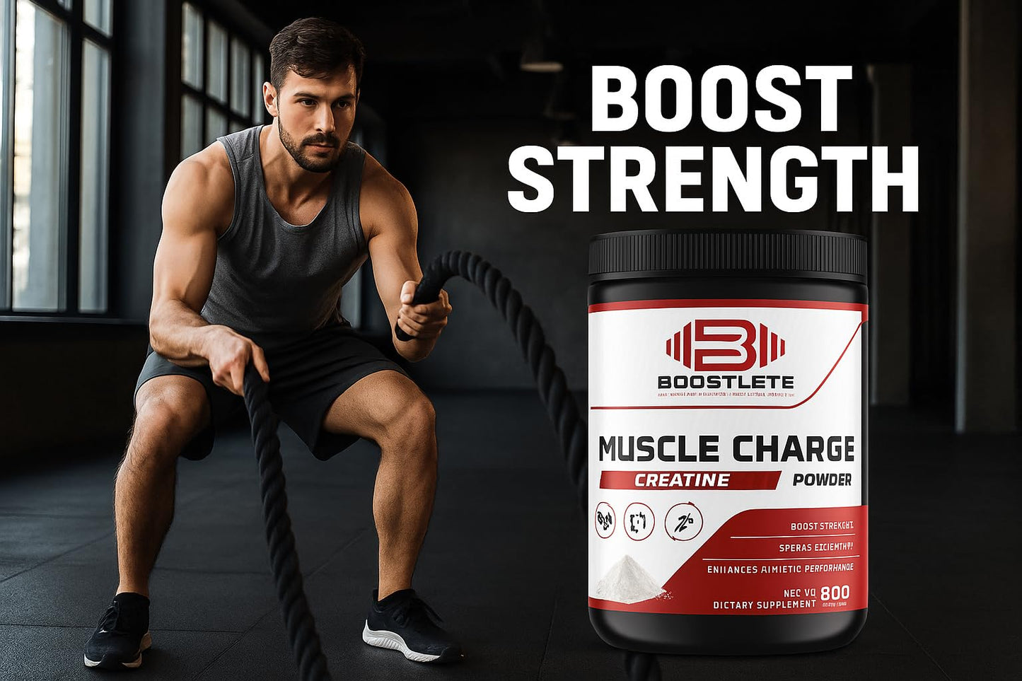 Boostlete MuscleCharge Premium Creatine Monohydrate Powder 17