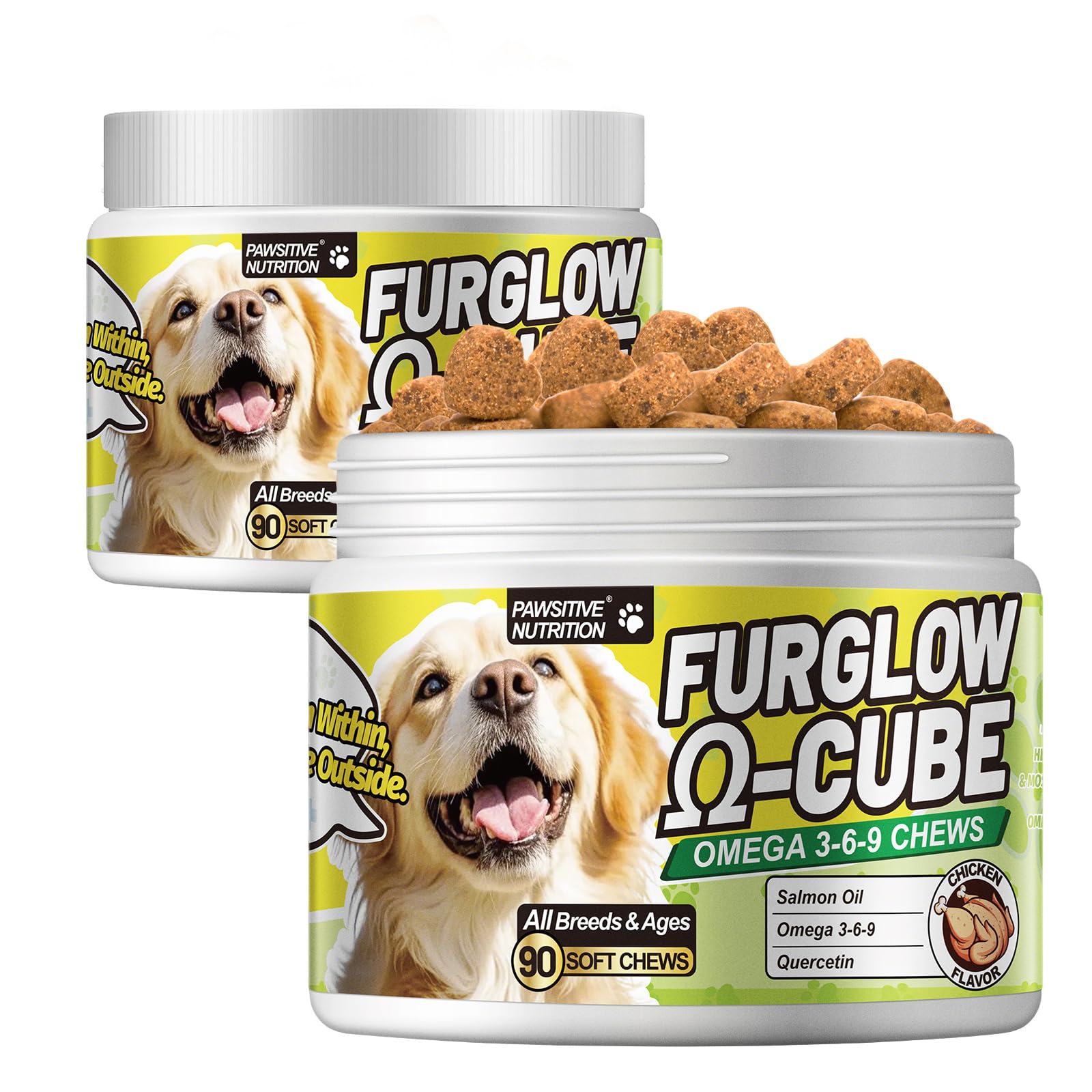 MEGNETA Omega 3-6-9 Fish Oil Soft Chews for All Dogs Chewable 180