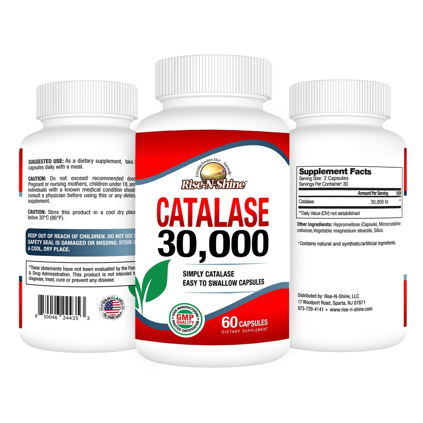 CATALASE EXTREME Catalase Supplement 30,000 Capsules, 60 Count
