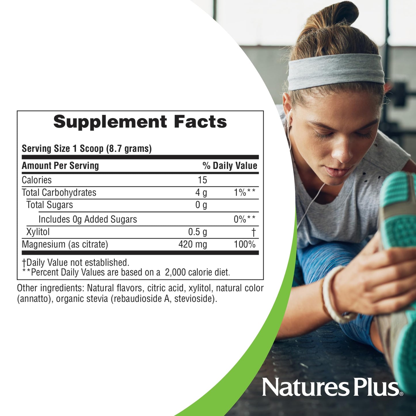 NaturesPlus KalmAssure Magnesium Powder 60 Servings