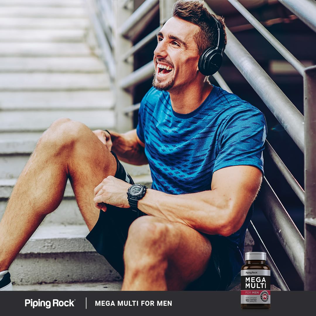 Piping Rock Men's Multivitamin Caplets 90 Count