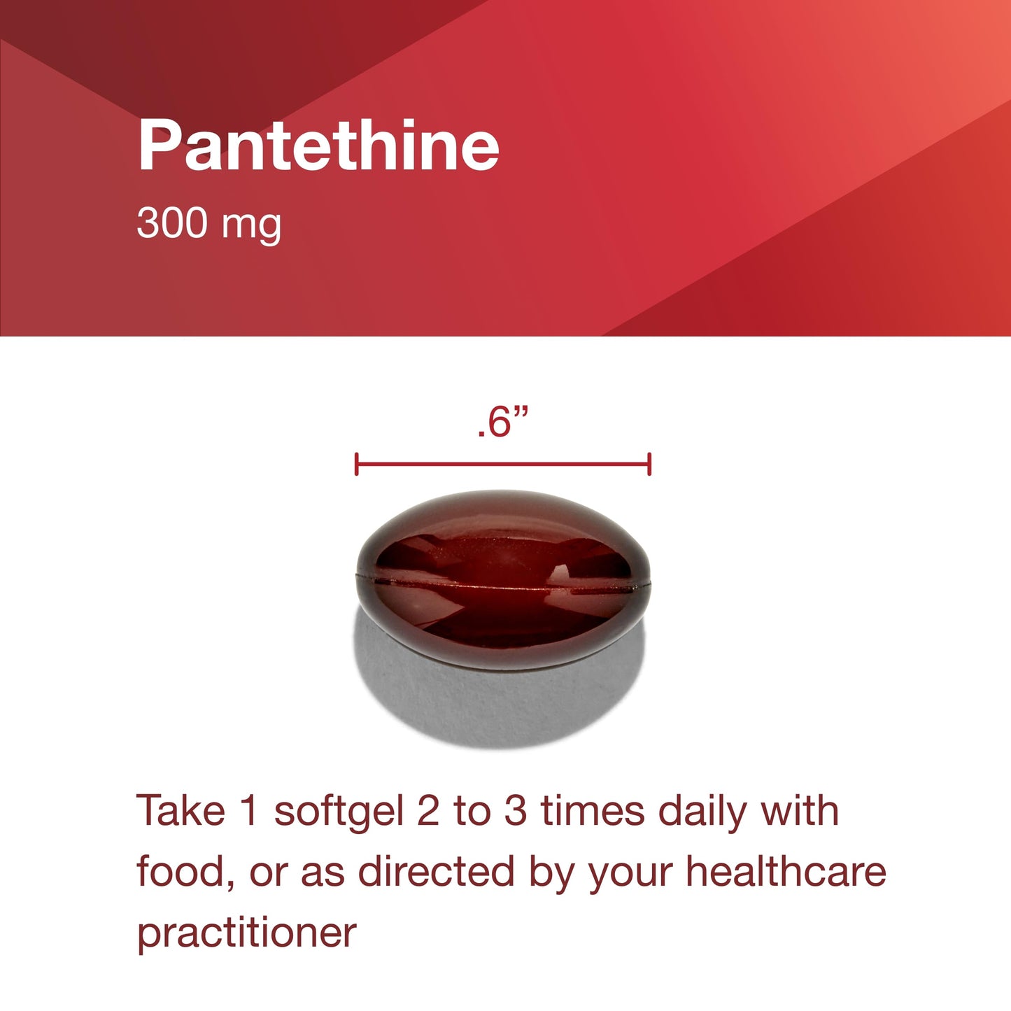 PROTOCOL FOR LIFE BALANCE Pantethine 300mg - Active Form of Vitamin B5 Softgels, 60 Count