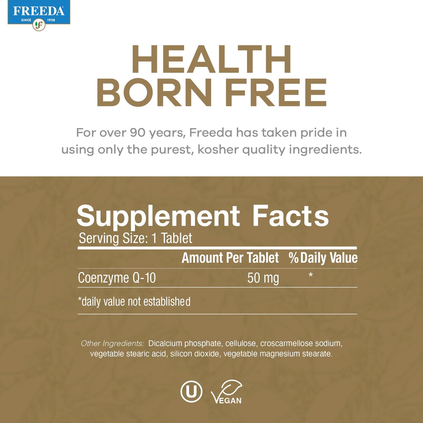 FREEDA CoQ10 50mg Tablet, 50 Count
