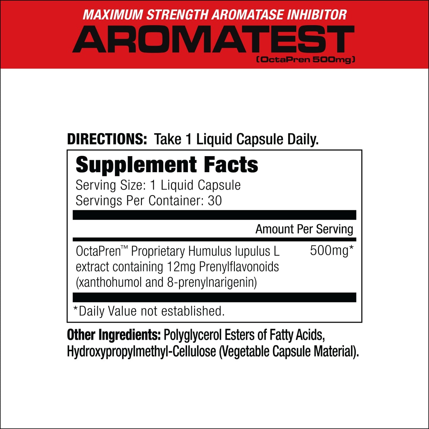 MuscleMeds AROMATEST Testosterone Booster & Aromatase Inhibitor Softgel 1 Count