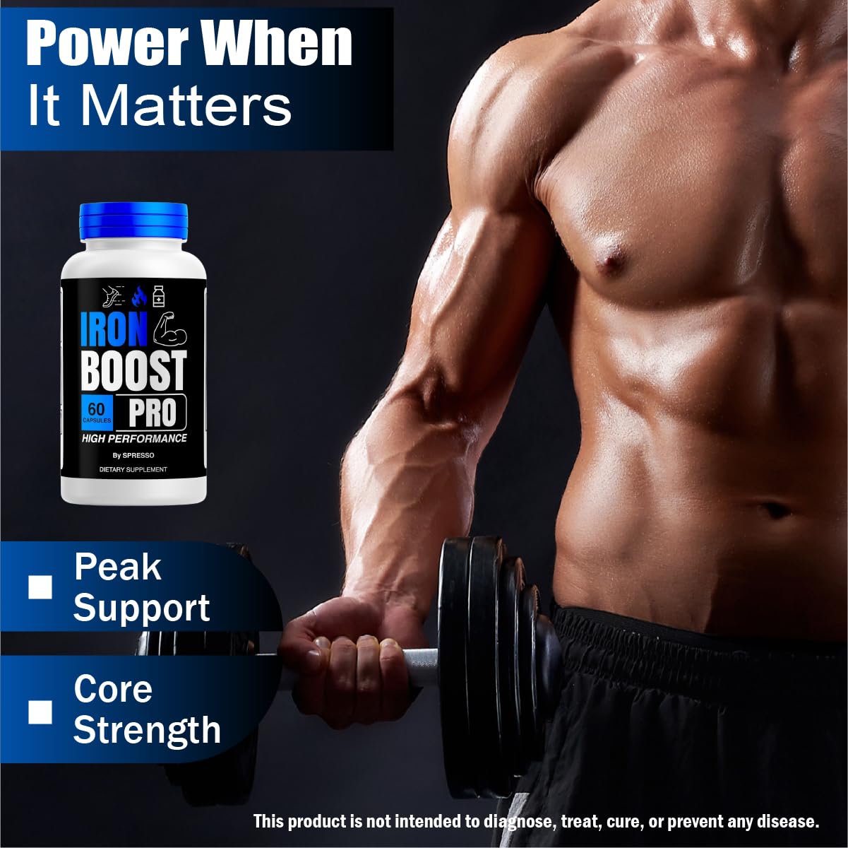 SPRESSO Iron Boost Pro Capsules, 180 Count