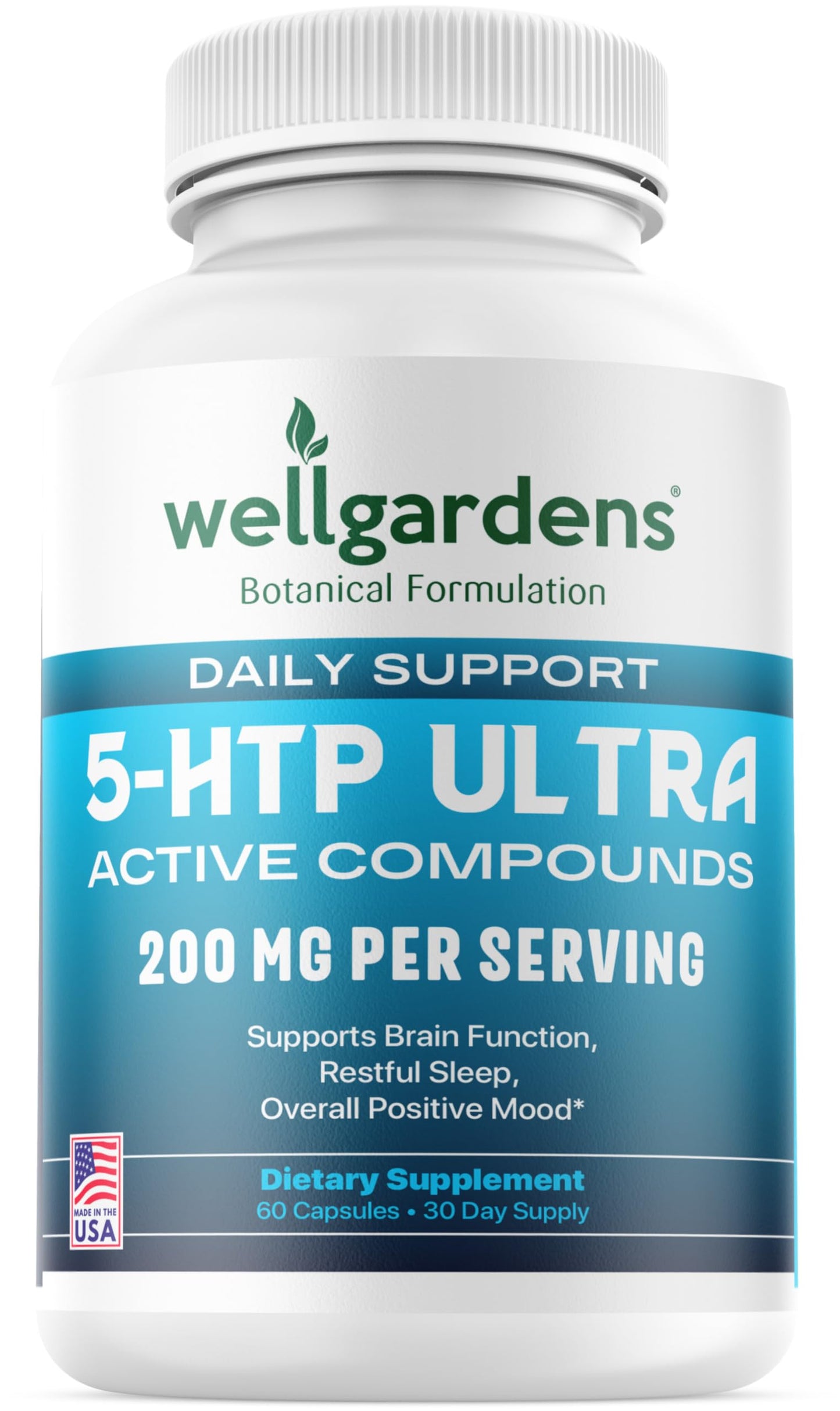 Wellgardens 5-HTP 200mg Capsules, 60 Count