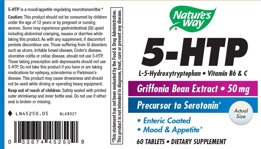 Nature's Way 5-HTP 50 mg Tablet, 120 Tablets