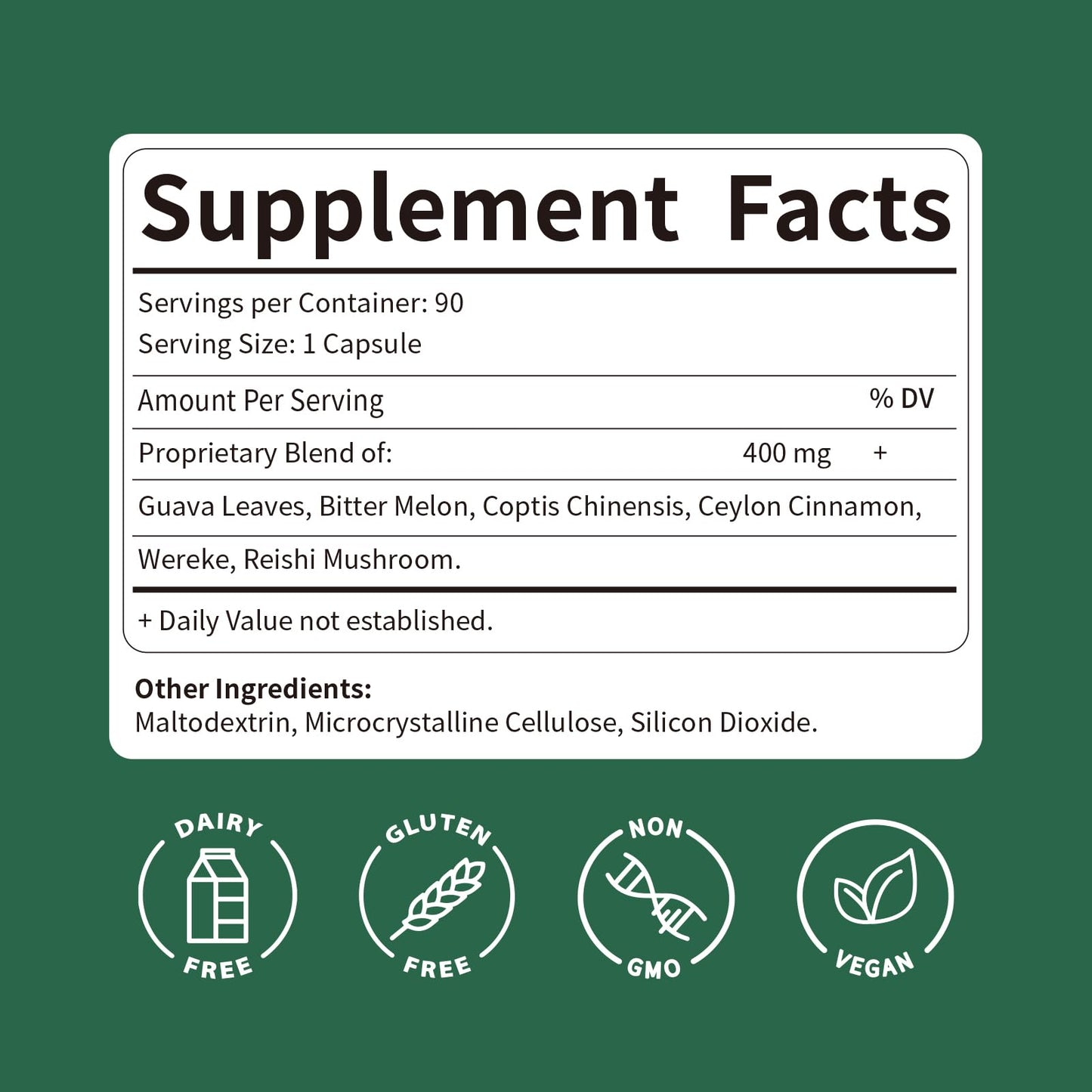 DetoxenNATURE Guava Leaves Extract Capsules, 90 Count