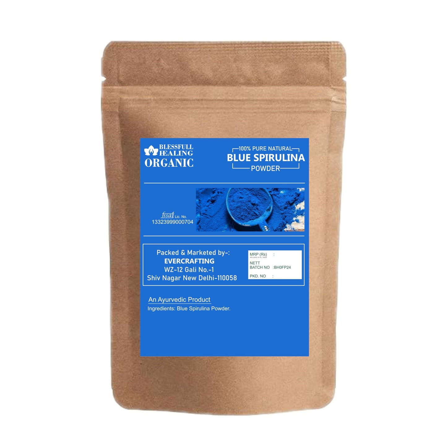 Blessfull Healing Organic Blue Spirulina Powder 2 oz