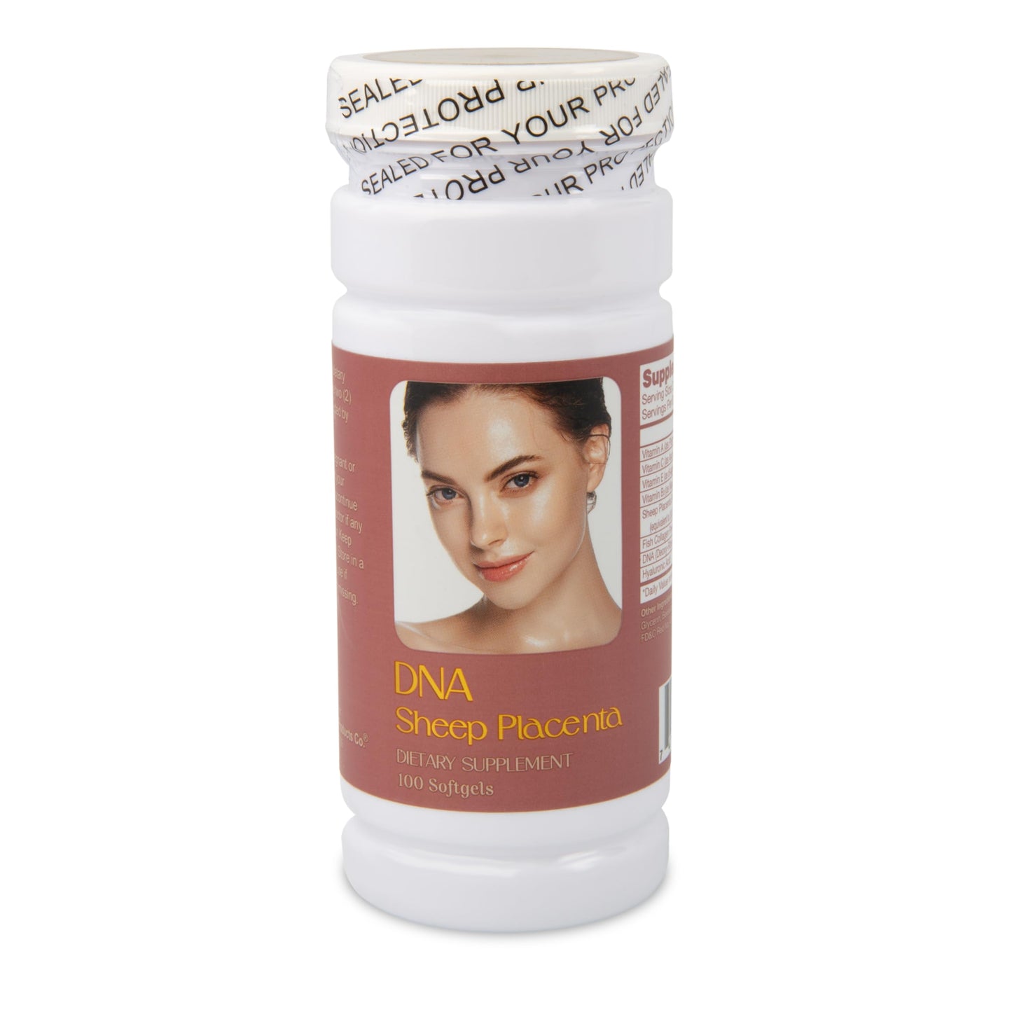 Nu-Health DNA Sheep Placenta, Fish Collagen, Hyaluronic Acid Softgel, 100 Softgels