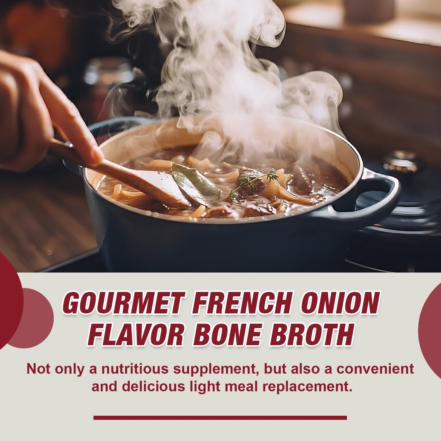 Zammex Beef Bone Broth Protein Powder - Grass-Fed Hydrolyzed Collagen, 10.58 Ounce, French Onion