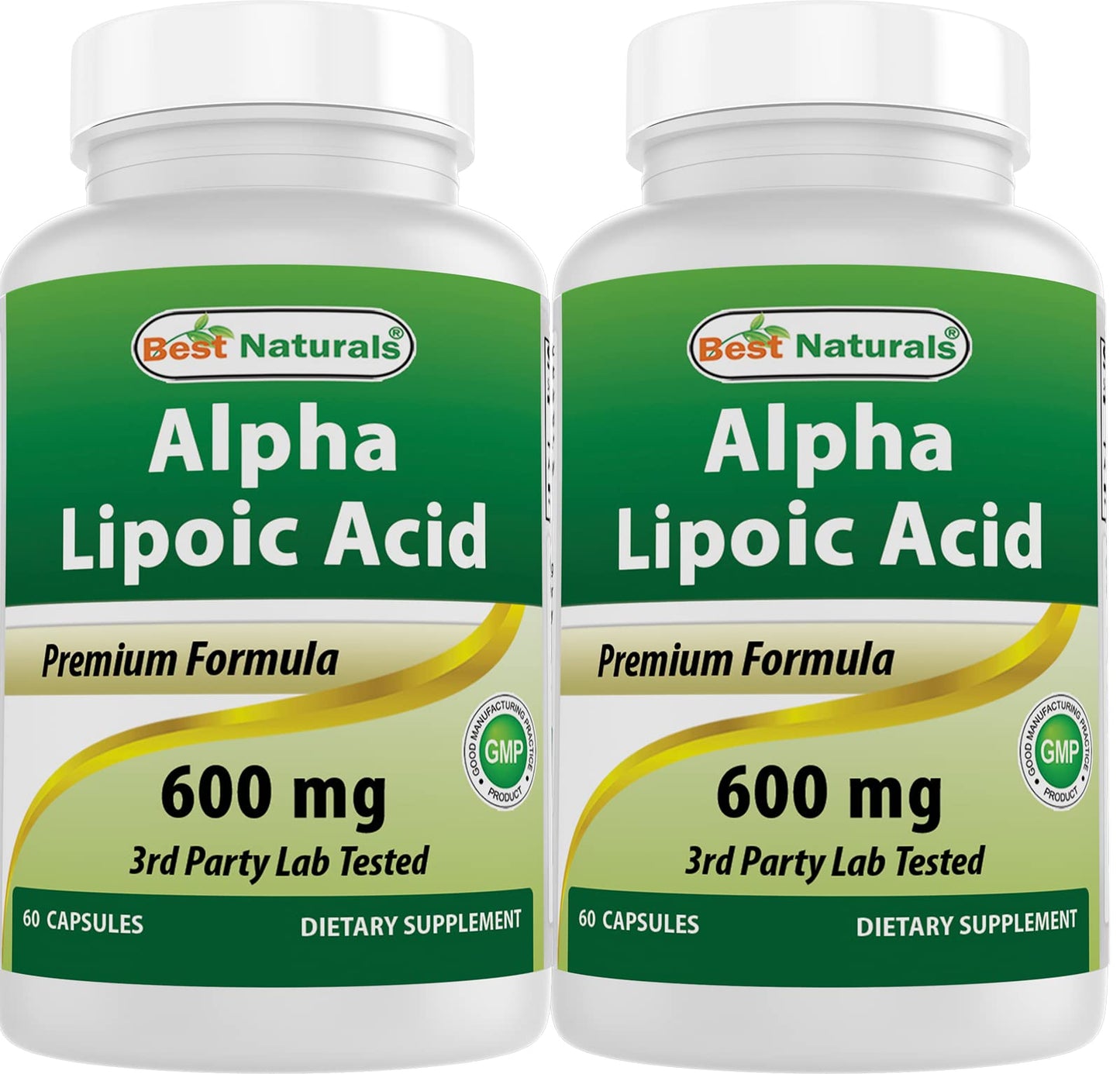 Best Naturals Alpha Lipoic Acid 600 mg Capsules 120 Count