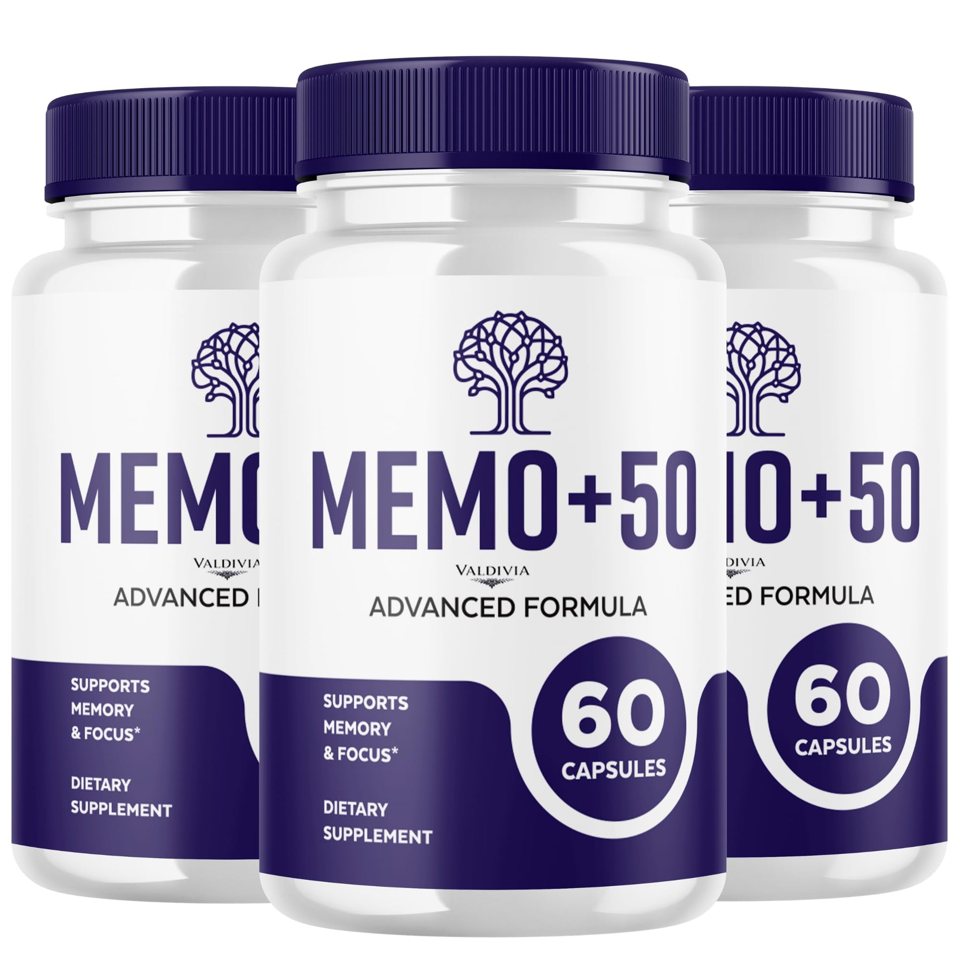 Valdivia Memo+50 Official Memo+50 Supplement, Capsules, 180 Count