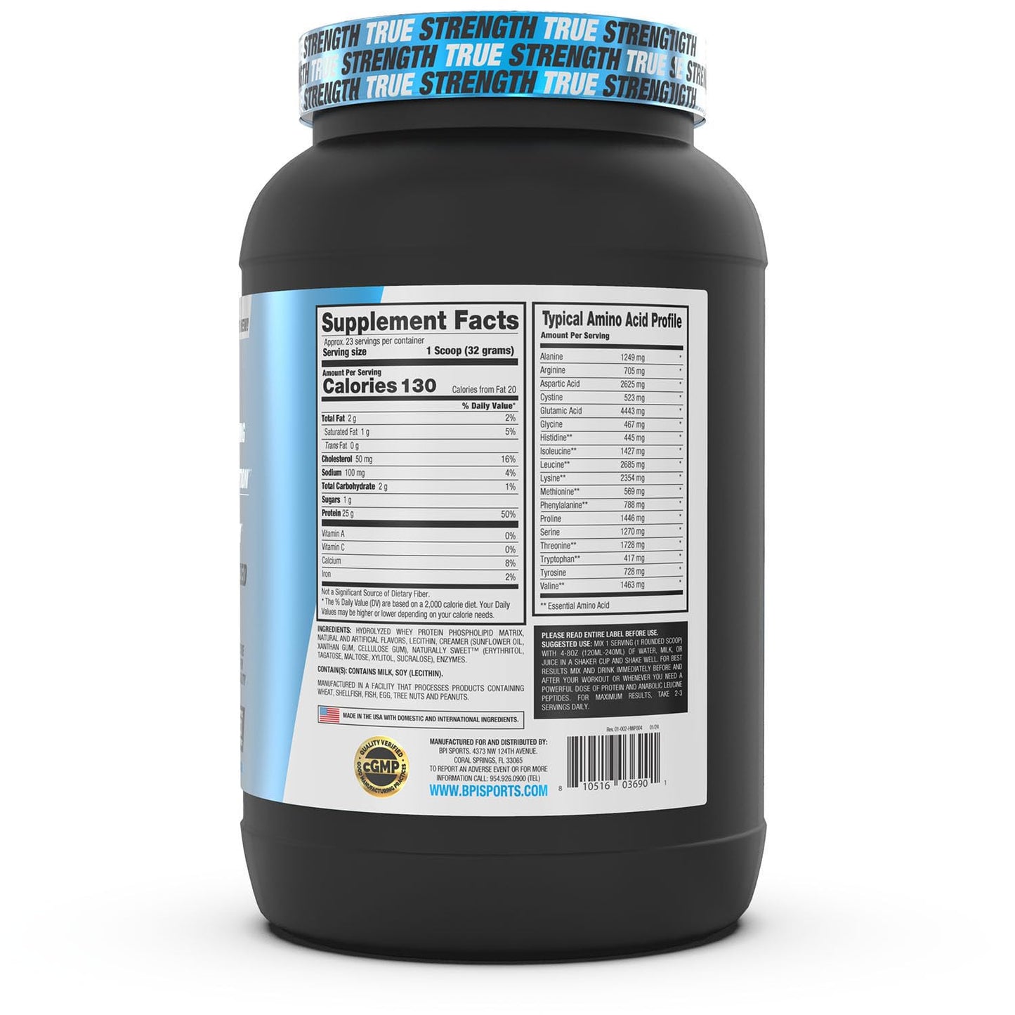 BPI Sports Hydro HD 100% Hydrolyzed Whey Protein Powder, 23 Servings, Fruity Loopers