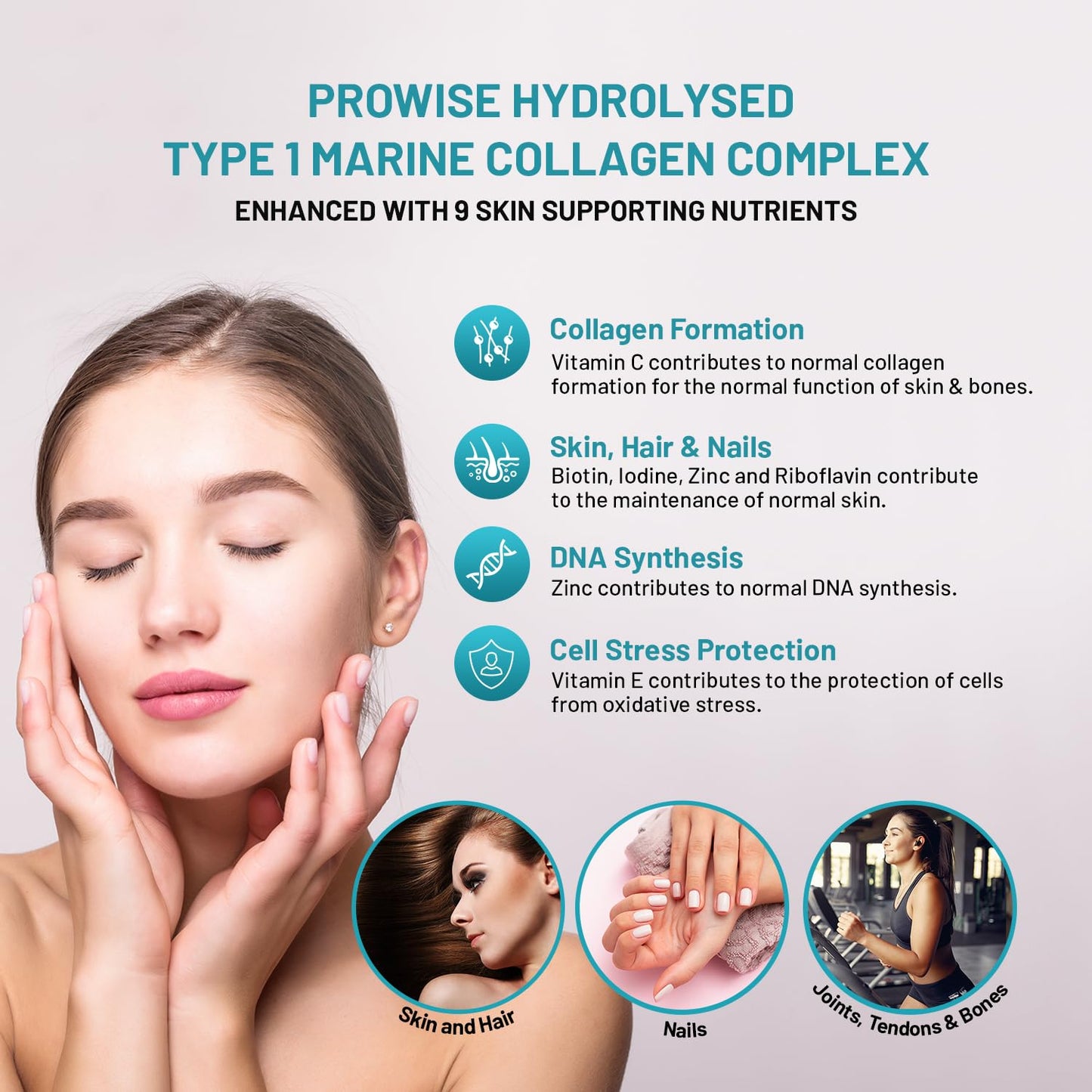 PH PROWISE Healthcare Marine Collagen with Hyaluronic Acid 1100mg, 90 Capsules