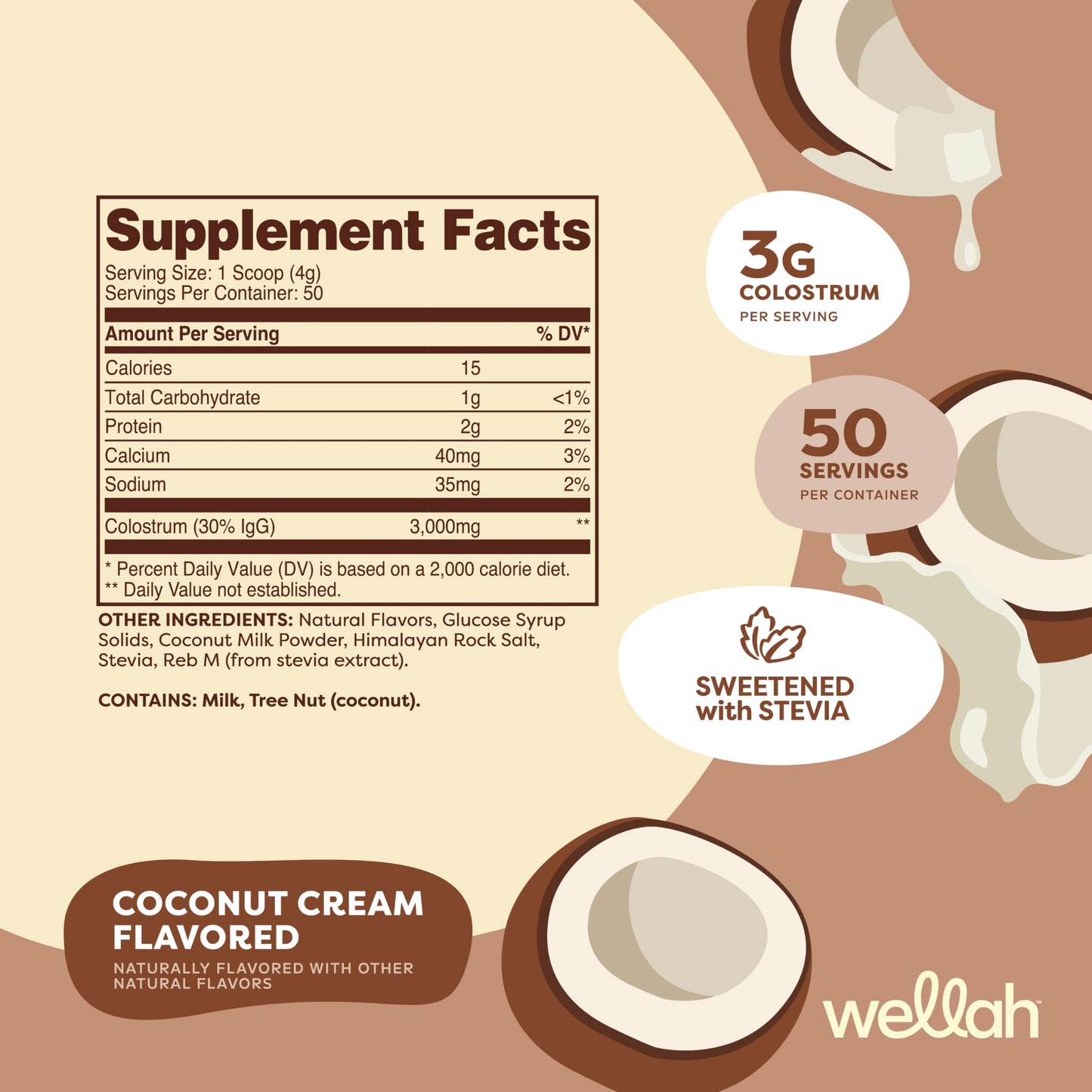 Wellah Colostrum Powder (Coconut Cream) 7