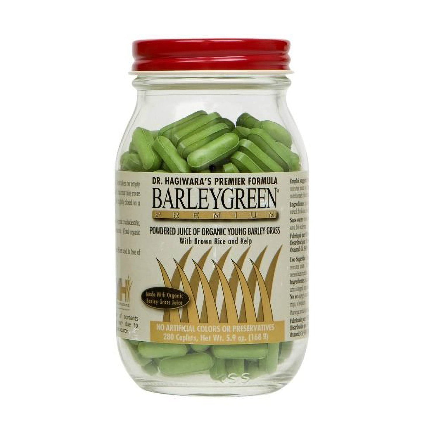 BARLEYGREEN Caplets Vegetable Supplement with Kelp & Brown Rice 280 Caplets