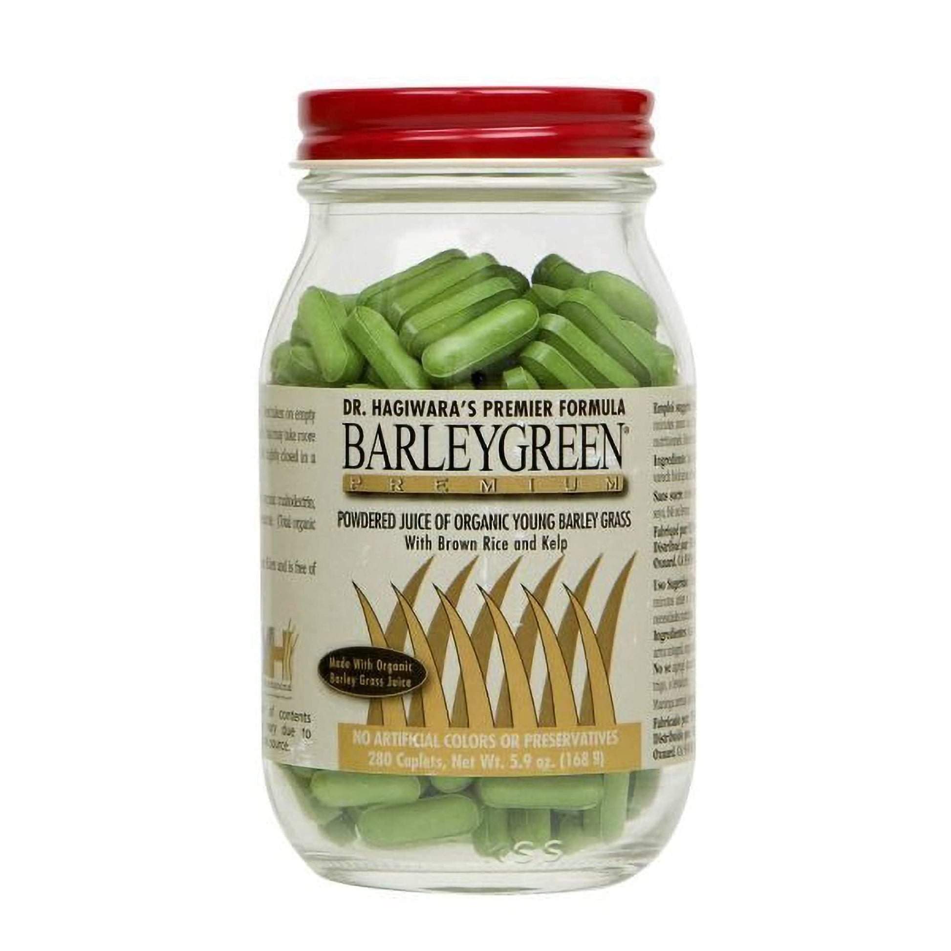 BARLEYGREEN Caplets Vegetable Supplement with Kelp & Brown Rice 280 Caplets