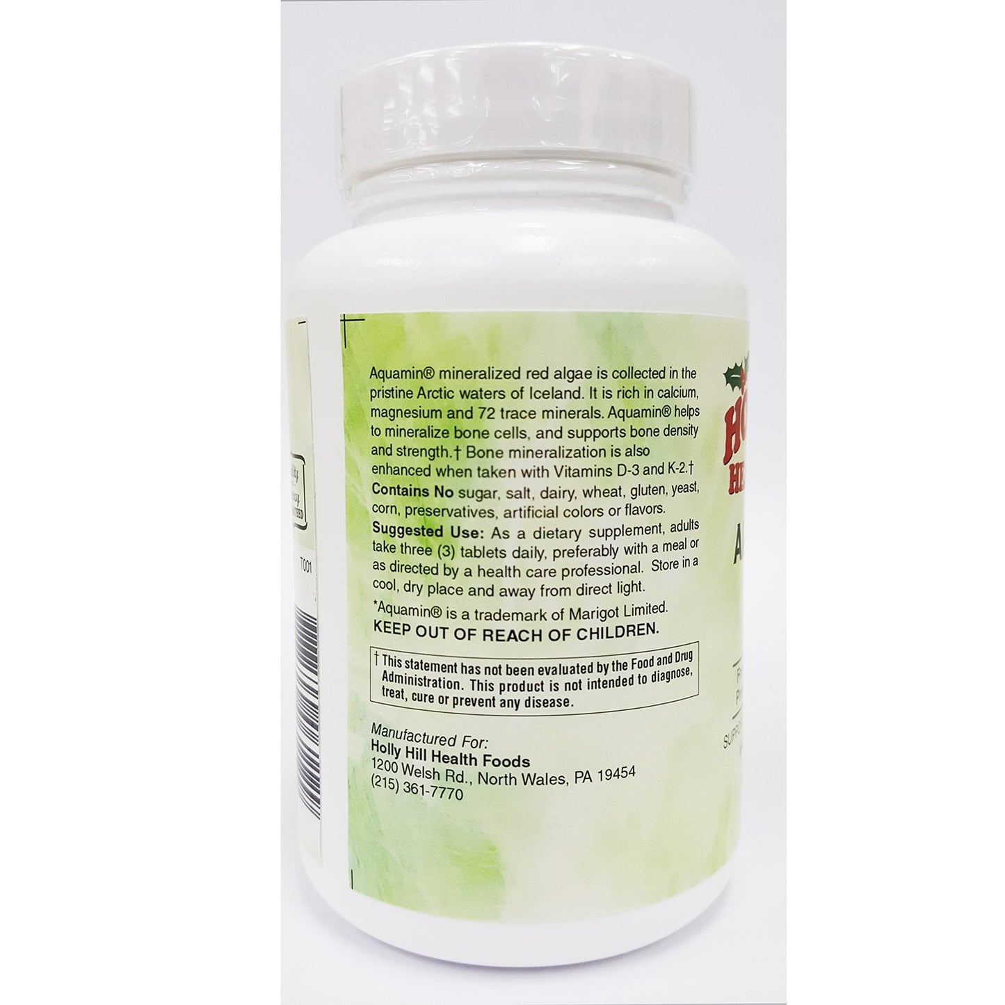 Holly Hill Health Foods Algae Based Calcium 1,000 mg per Serving, 90 Tablets