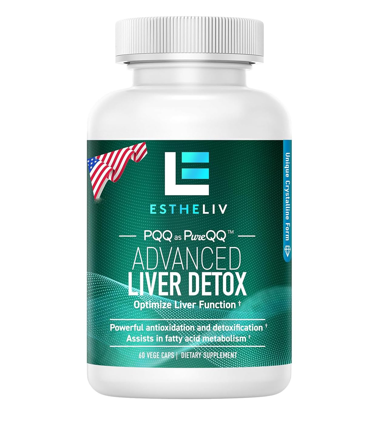 ESTHELIV Liver Cleanse Detox & Repair PQQ + Inositol Formula Capsule 60 Count