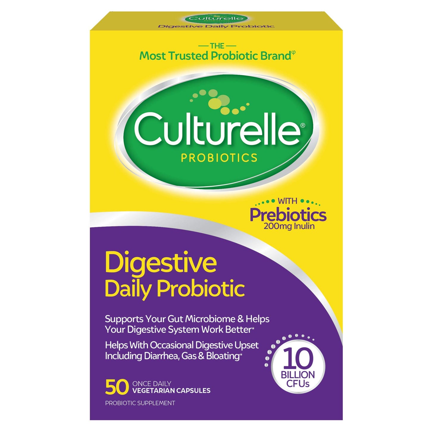 Culturelle Digestive Health Daily Formula Probiotic Capsule, 50 Count