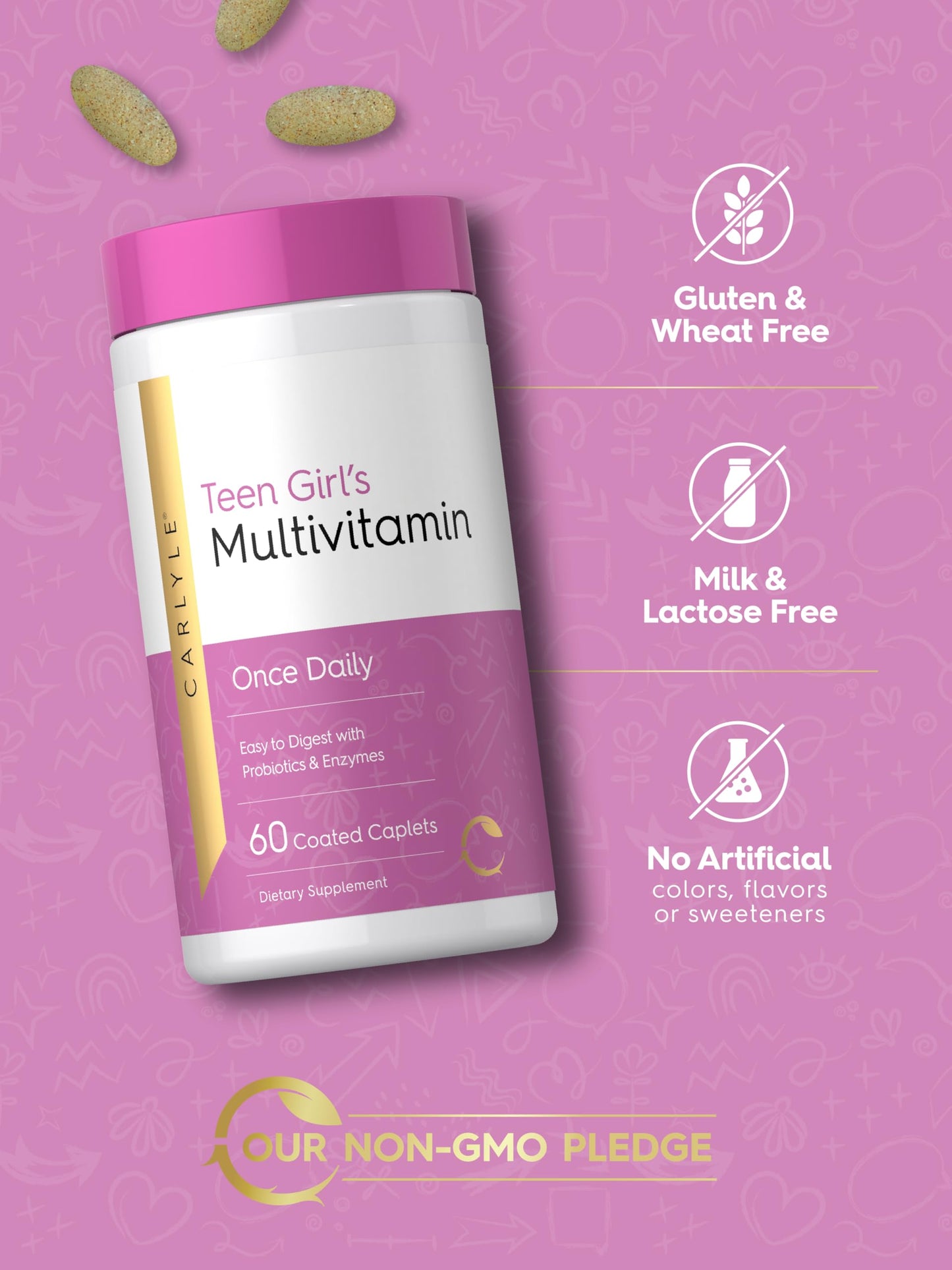 Carlyle Teen Multivitamin for Girls 60 Caplets