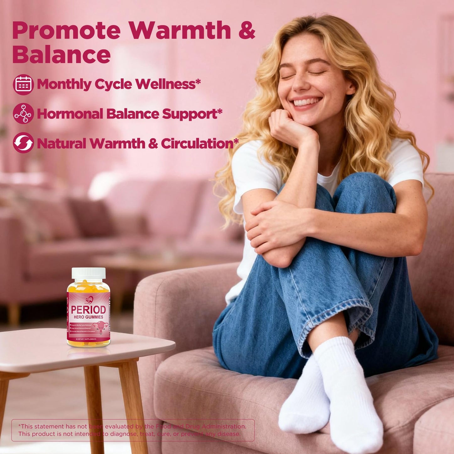 Laicuherb Period Hero Gummy for Women, PMS Support, 60 Count