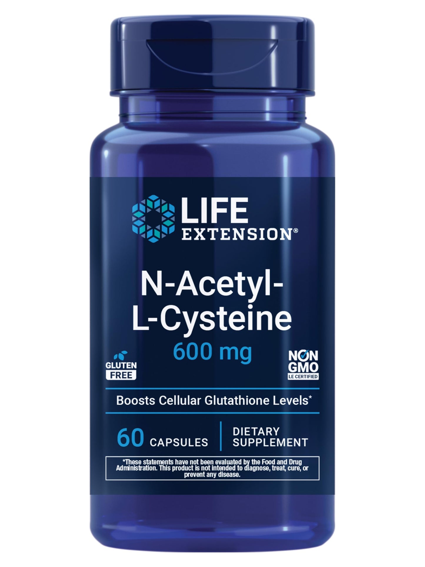 Life Extension N-Acetyl-L-Cysteine (NAC) 600 mg Capsule, 60 Capsules