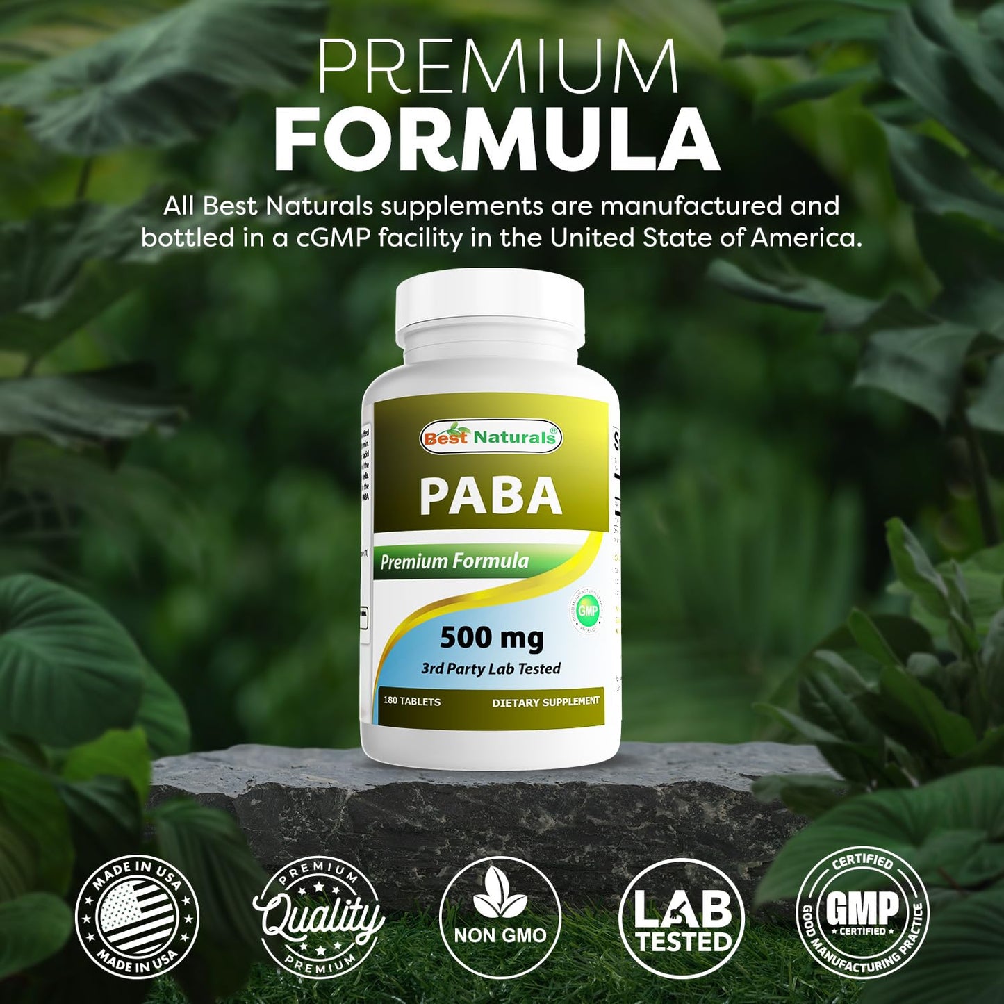 Best Naturals PABA 500 mg 360 Tablets