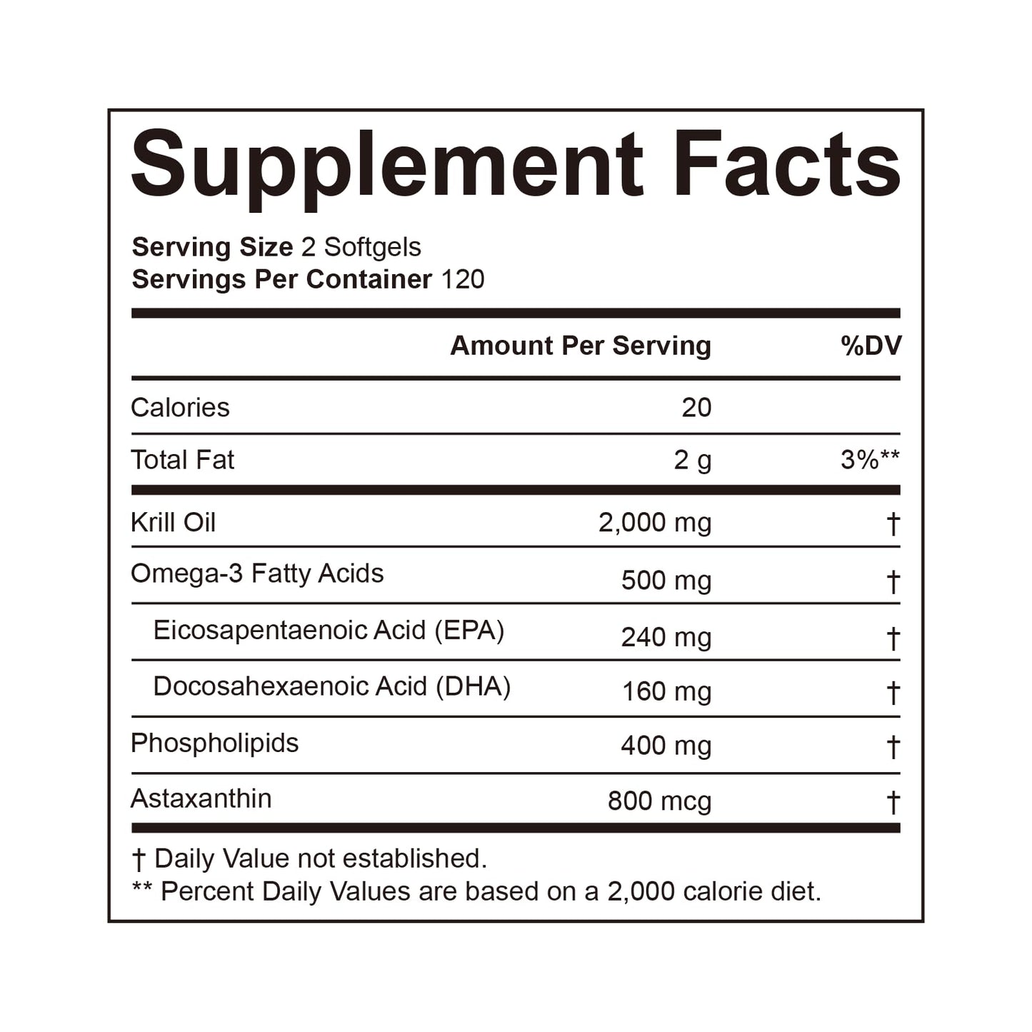 Tiuedu Antarctic Krill Oil Supplement Softgels 240