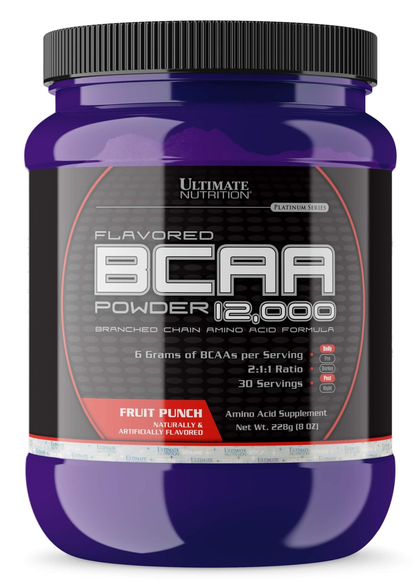 Ultimate Nutrition BCAA Powder 12000 Fruit Punch 8 oz
