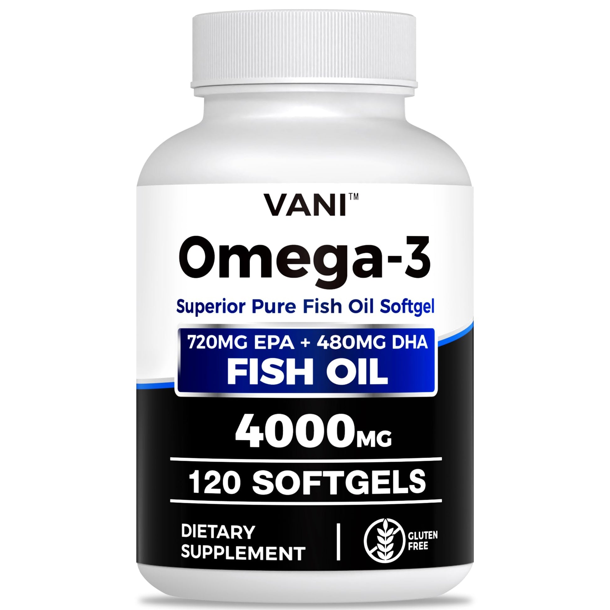 VANI Fish Oil Omega 3 (4000mg) Softgels 120