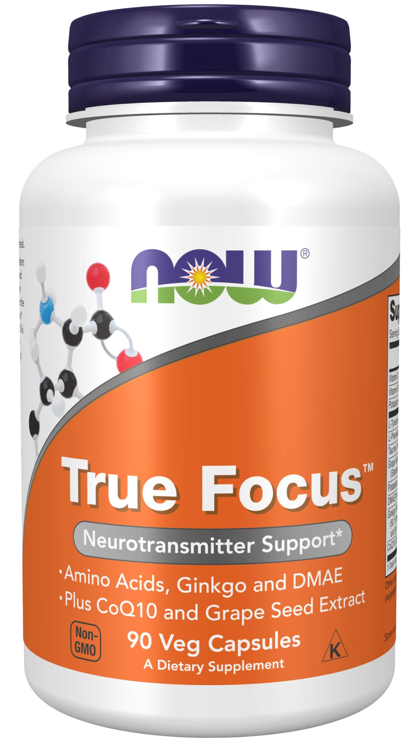 NOW Foods True Focus Veggie Capsules 90 Count