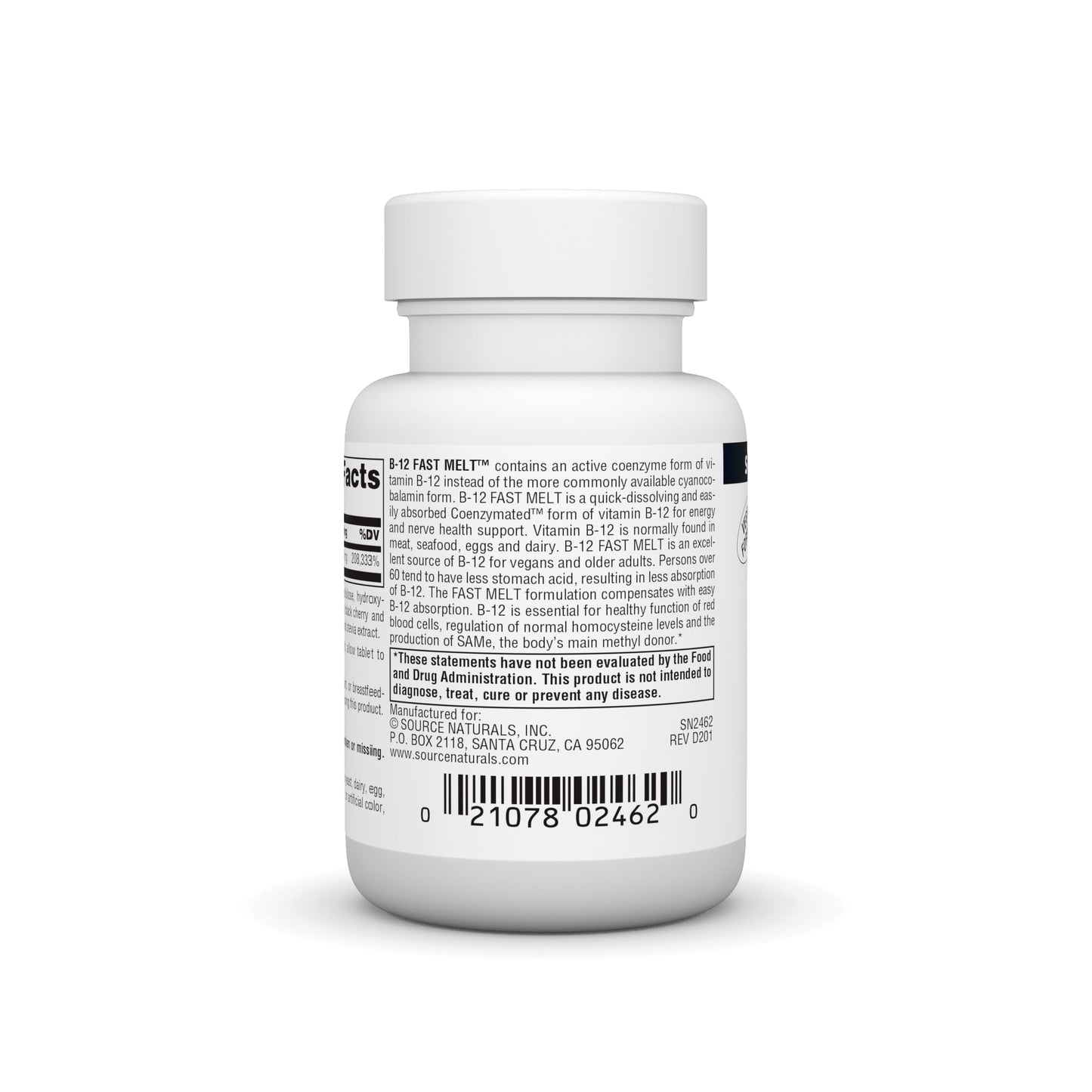 Source Naturals Vitamin B-12 Supports Energy Production Tablets, 60 Count