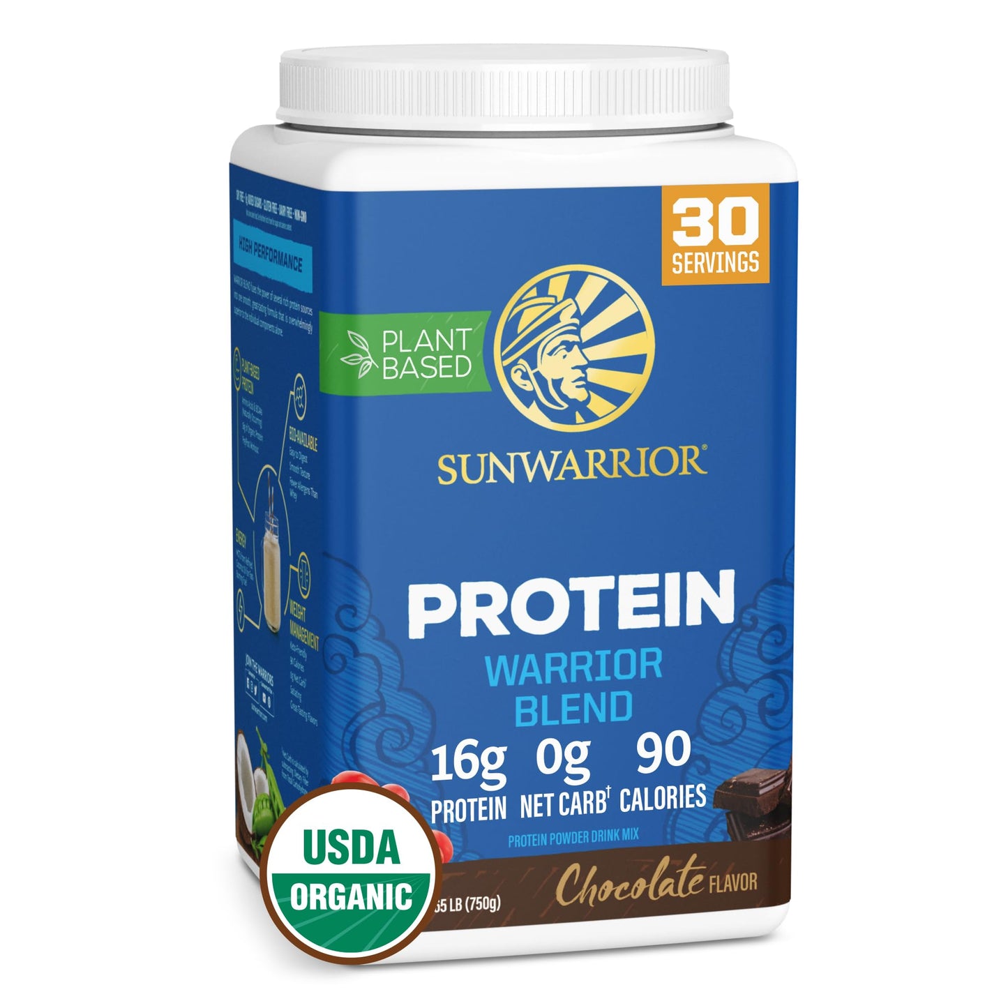 Sunwarrior Organic Plant Based Protein Powder 30 Servings