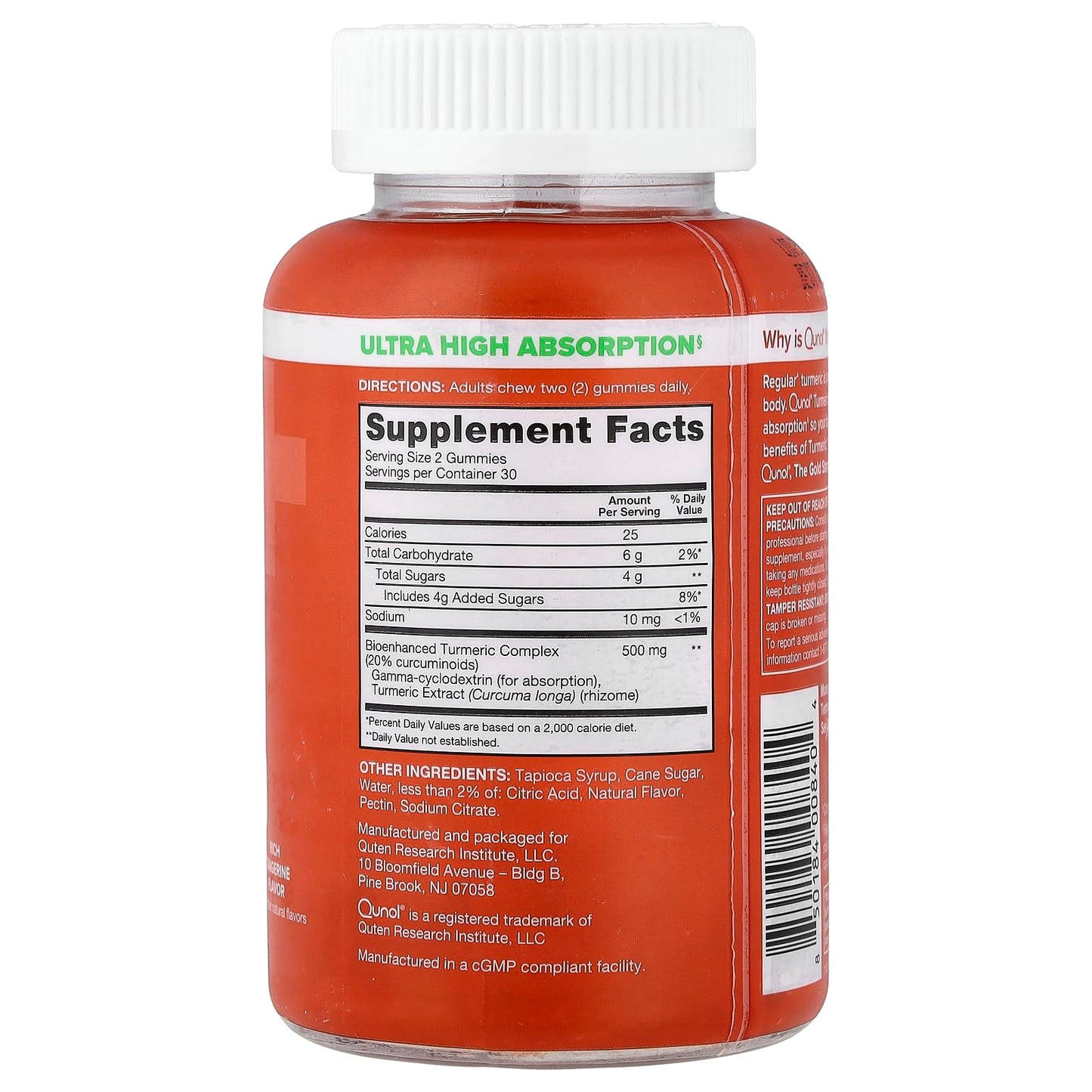 Qunol Turmeric Curcumin Gummies 500 mg, 200 Gummies