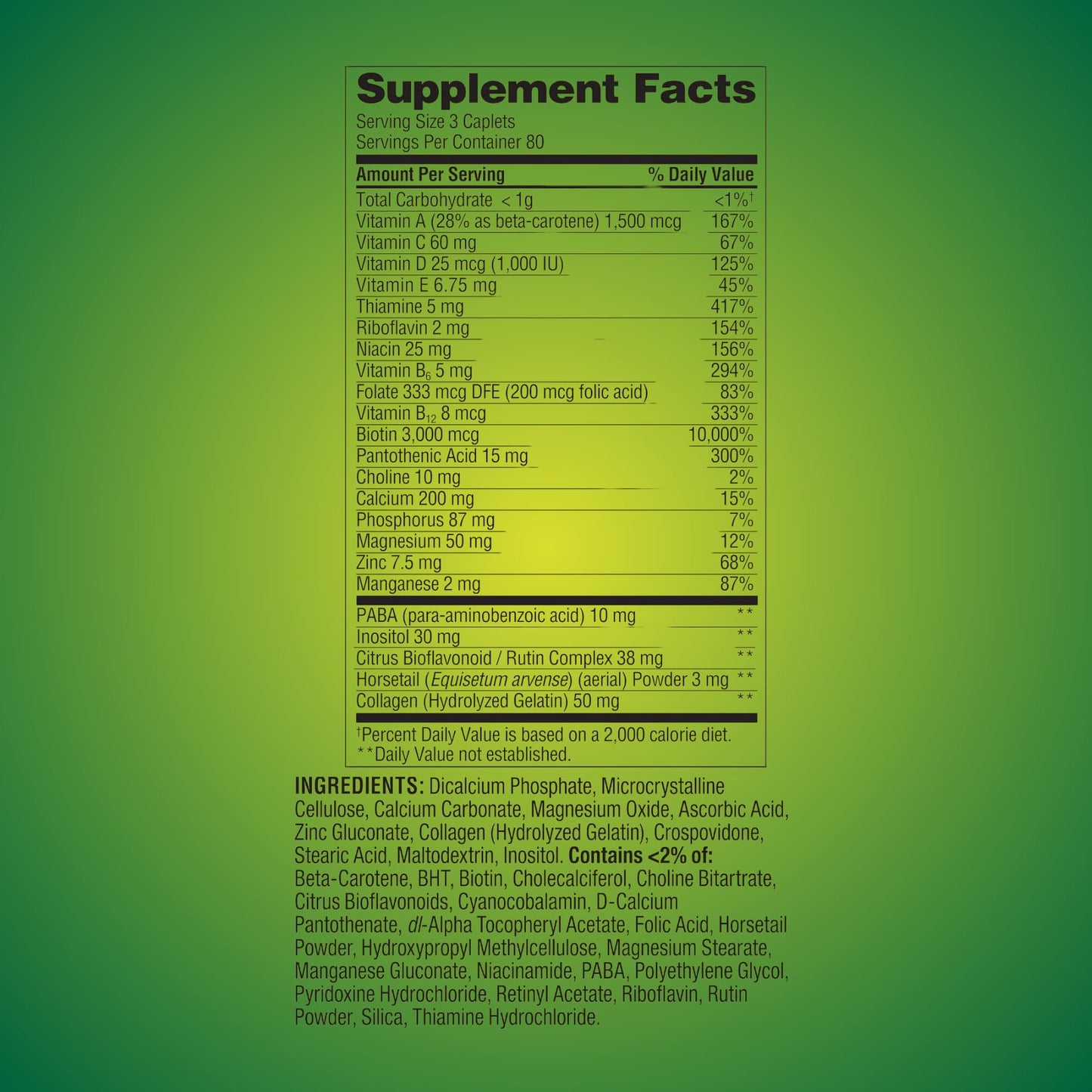 KP+ Spring Valley Hair, Skin & Nails Collagen Support 240 Tablets