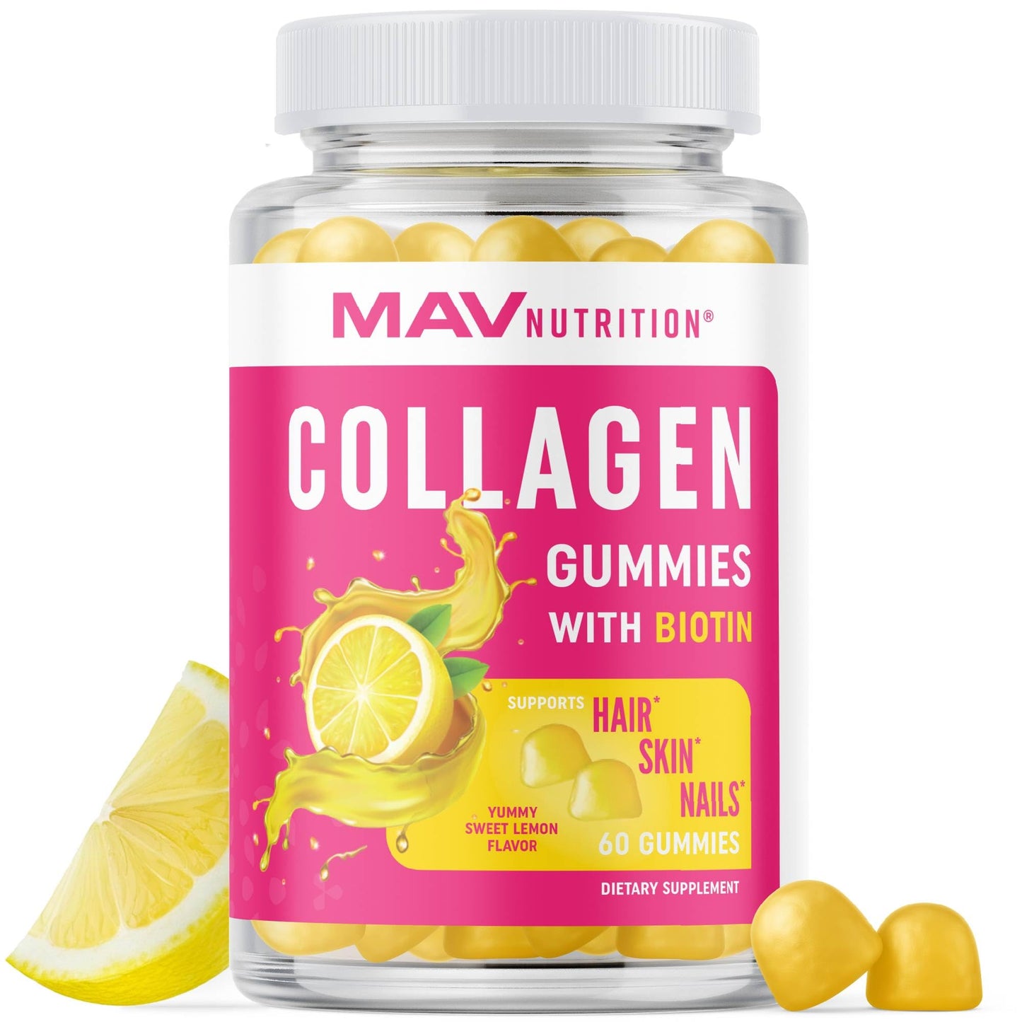MAV NUTRITION Collagen Gummies for Women 60 Count