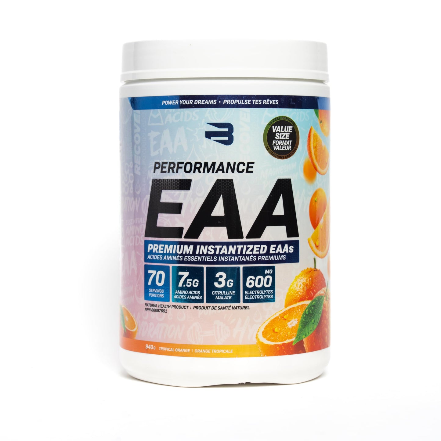 Believe Supplements Performance EAA Powder 13.76 Ounce