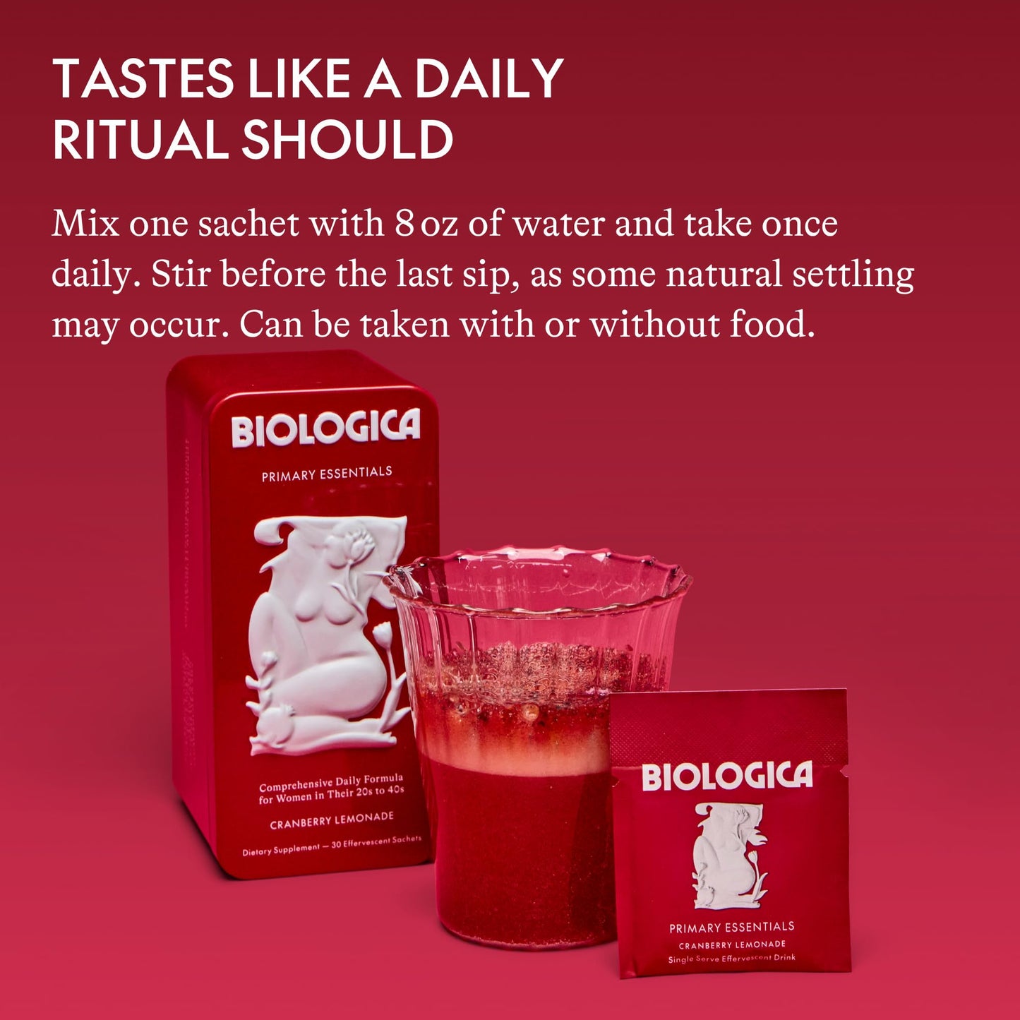 Biologica Primary Women's Multivitamin Powder Cranberry Lemonade 30