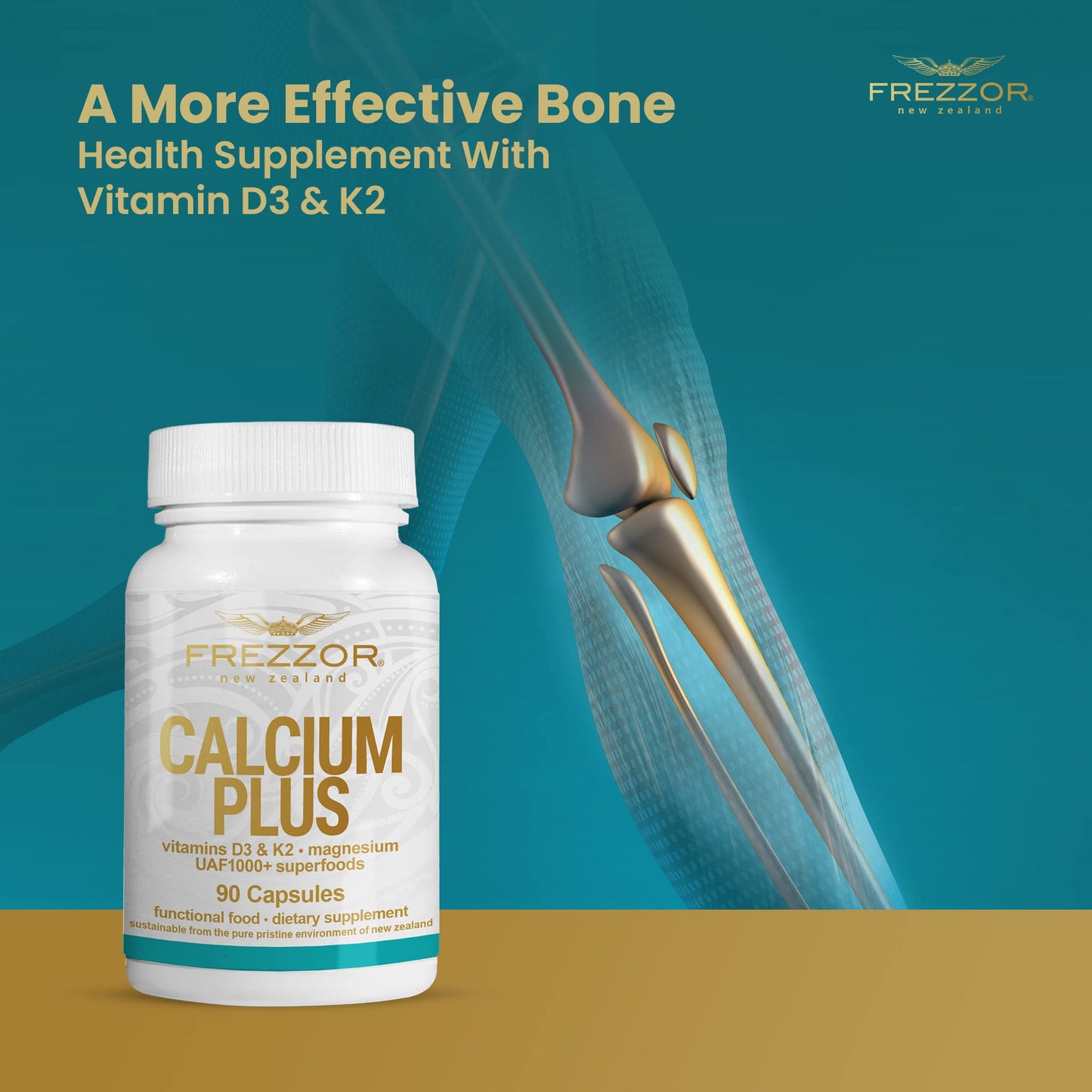 FREZZOR Calcium Plus with UAF1000+ Super Antioxidant Capsules 540 Capsules