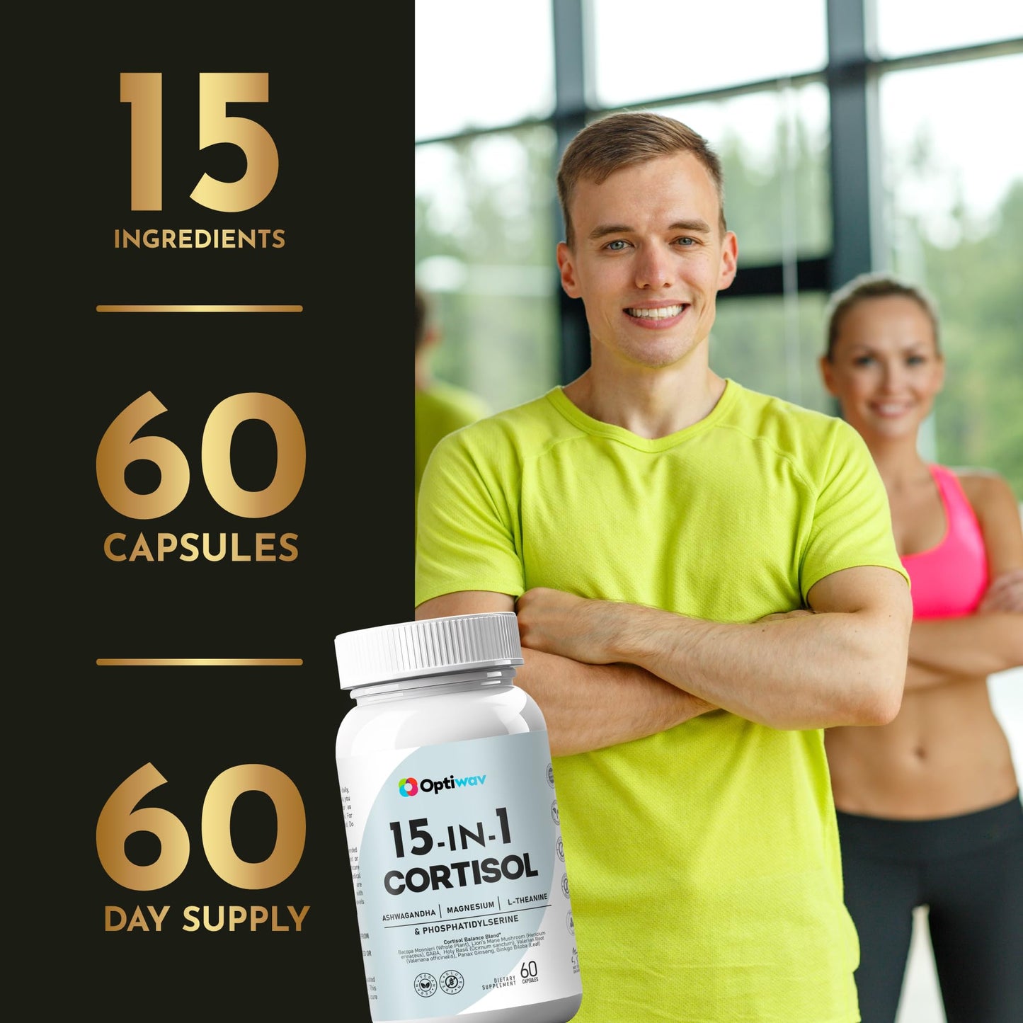 Optiwav Cortisol Detox Supplement Capsule, 60 Count