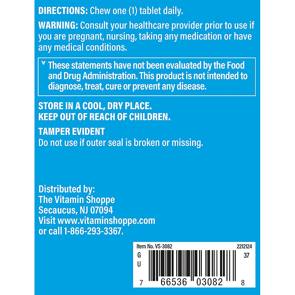 The Vitamin Shoppe Vitamin C 500 mg Chewable Tablets, 100 Count