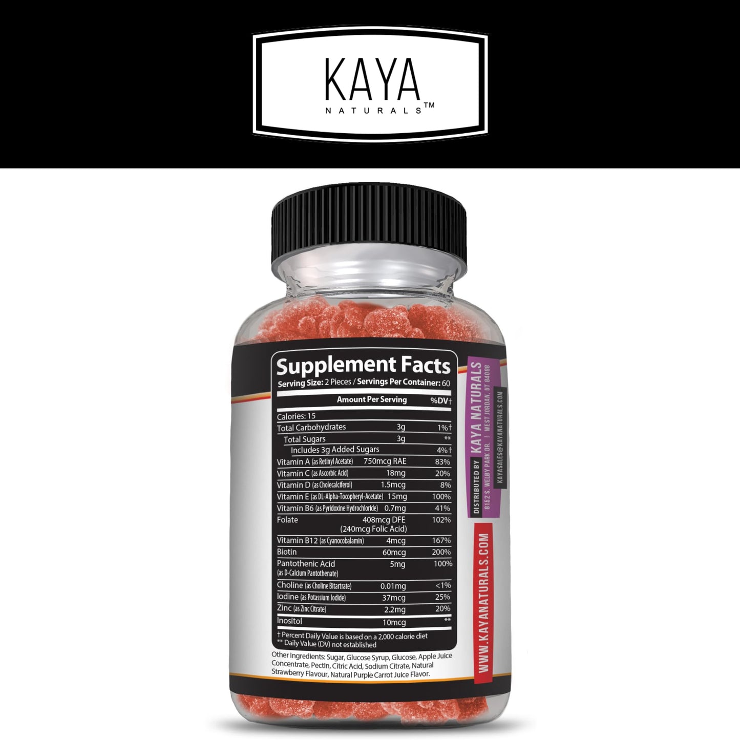 Kaya Naturals Adult Multi Vitamin Gummy 120 Gummies