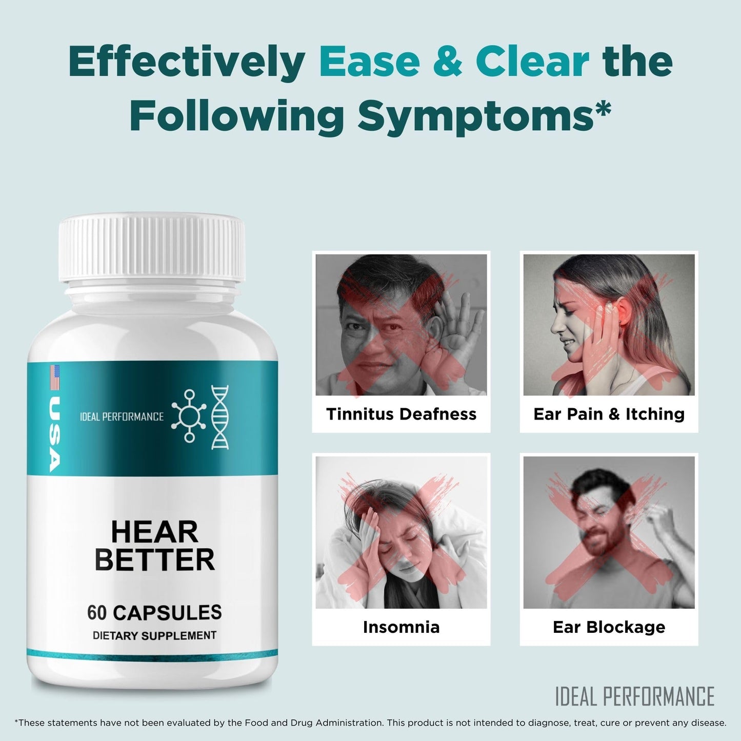 IDEAL PERFORMANCE HearBetter Tinnitus Relief Capsule 60 Count