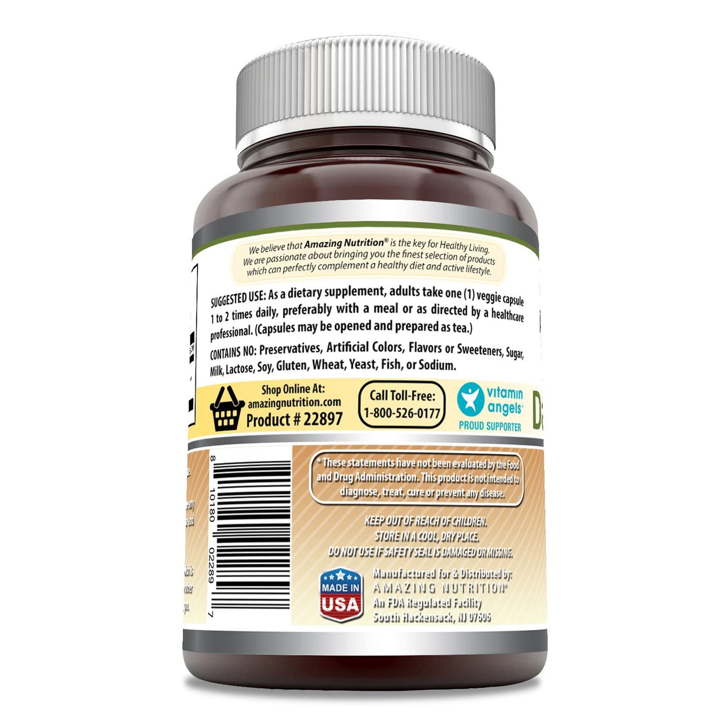 Amazing Nutrition Dandelion Root Supplement Capsules, 120 Veggie Capsules