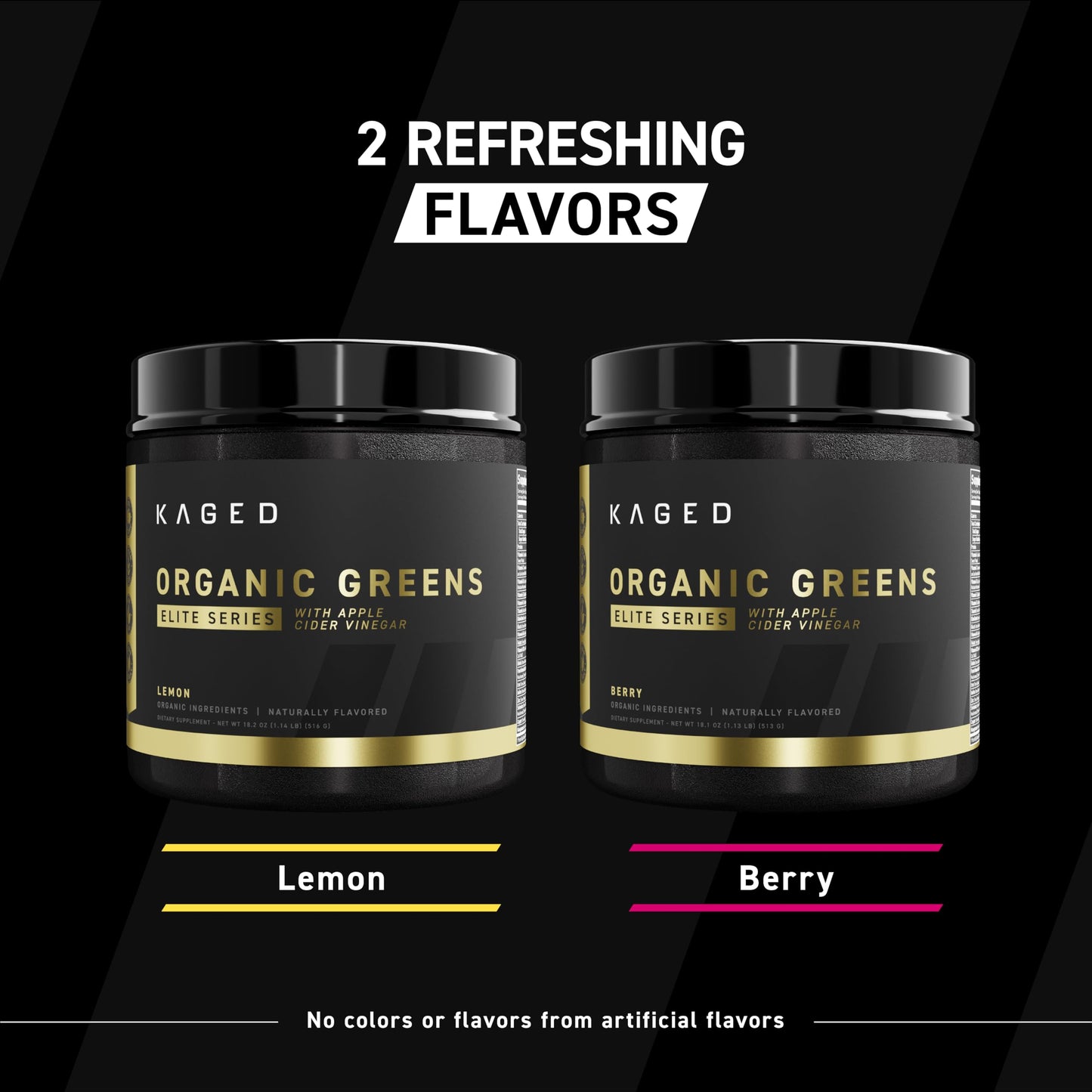 Kaged Organic Greens Elite Powder Berry 18.1 oz