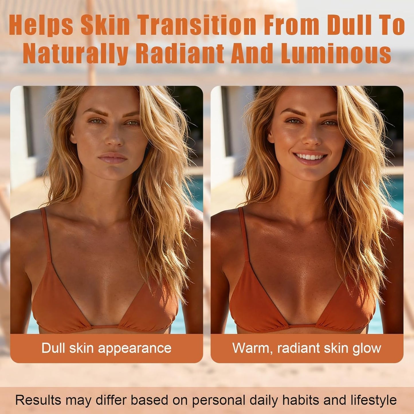 CORTISOL DRINK Tanning Gummies for Women, Skin Radiance & Hydration for Natural Looking Glow, Bronzing, with Vitamin C & E, Astaxanthin, Beta Carotene, Vegan & Sugar Free, Non-GMO, 60 Count