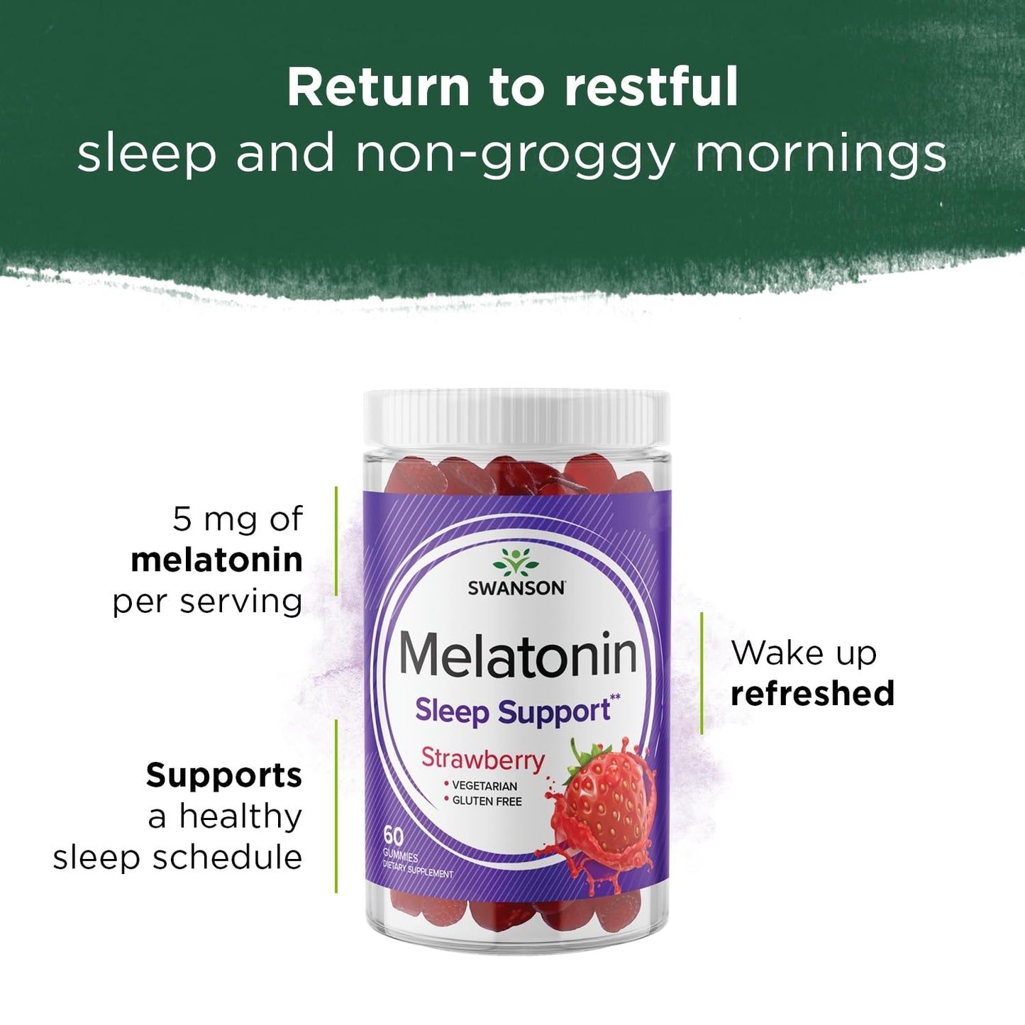 Swanson Melatonin Capsule 2.5mg 60 Count